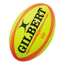 Gilbert Omega Match Rugby Ball - Fluoro Yellow