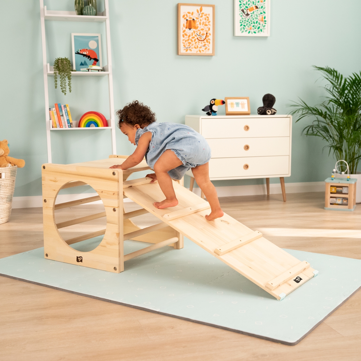 TP Toys Active Tots Wooden Climbing Cube & Slide | HP055796 | Hope
