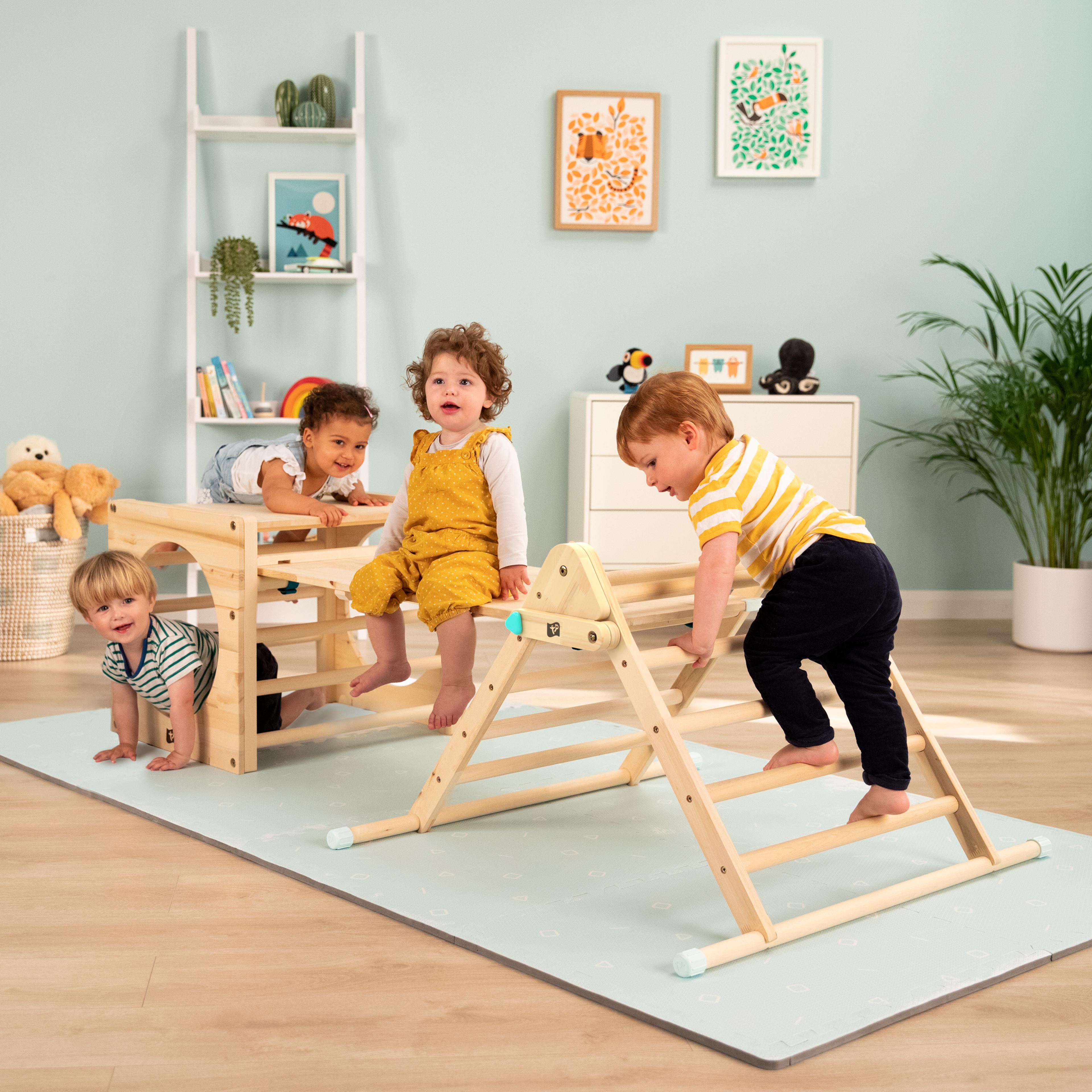 TP Toys  Wooden Climbing Triangle Cube & Slide