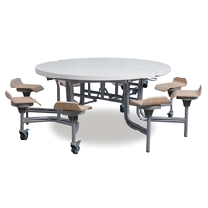 8 Seat Primo Round Mobile Folding Table With Seat