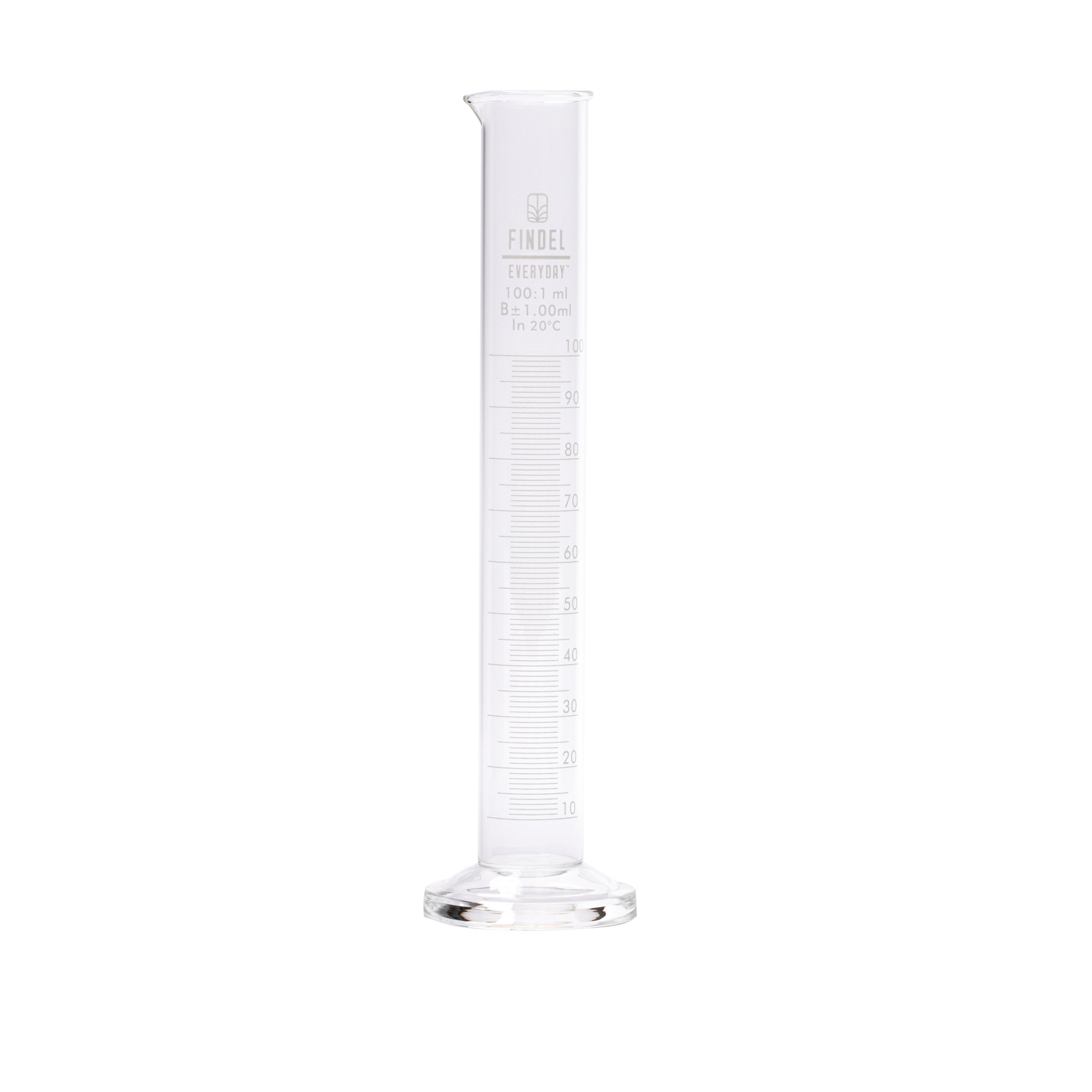 Findel Everyday Glass Measuring Cylinder - 100ml - Pack of 10
