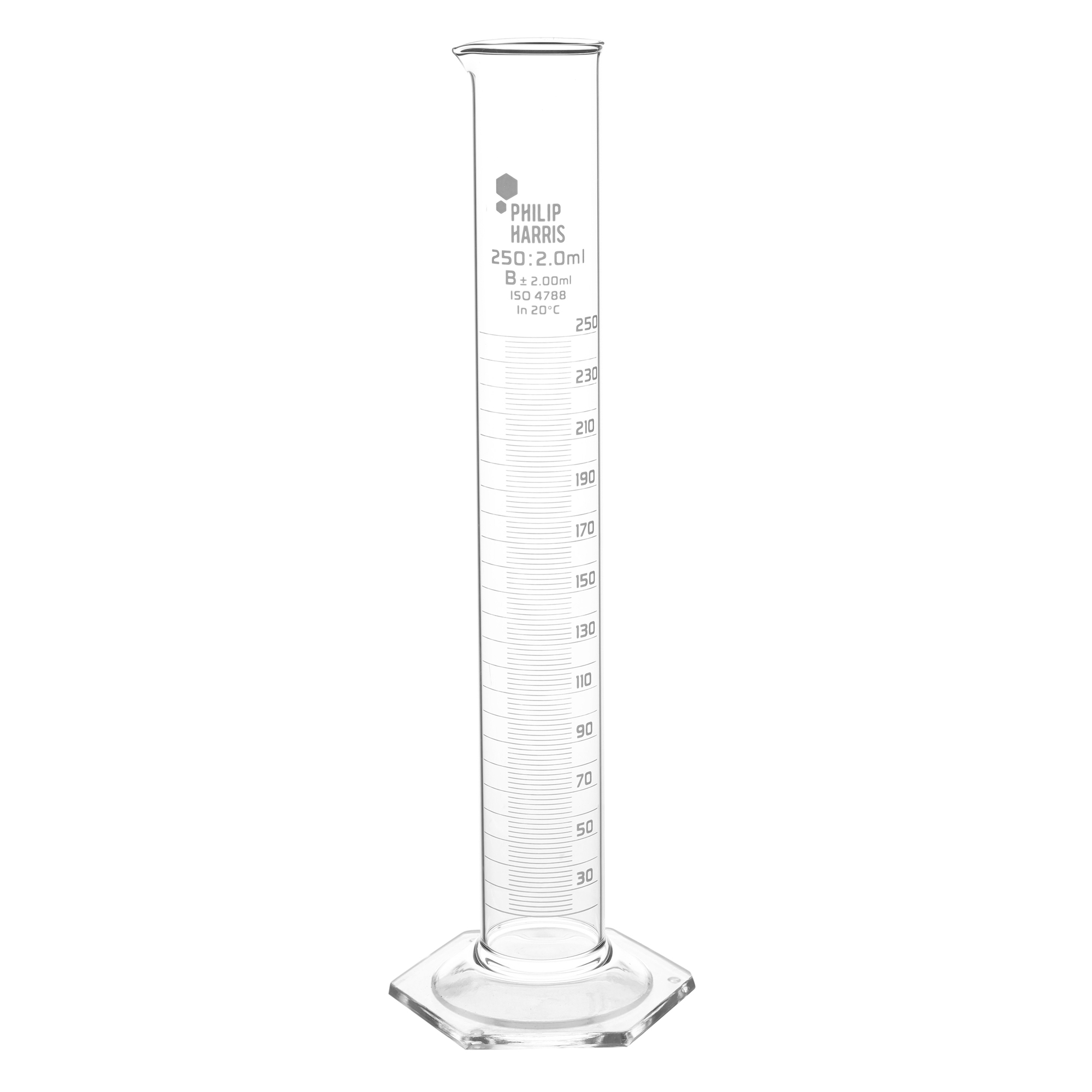 PH Glass Measuring Cylinder 250ml P4