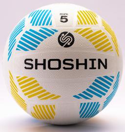 SHOSHIN Training Netball - White/Blue/Yellow - Size 5