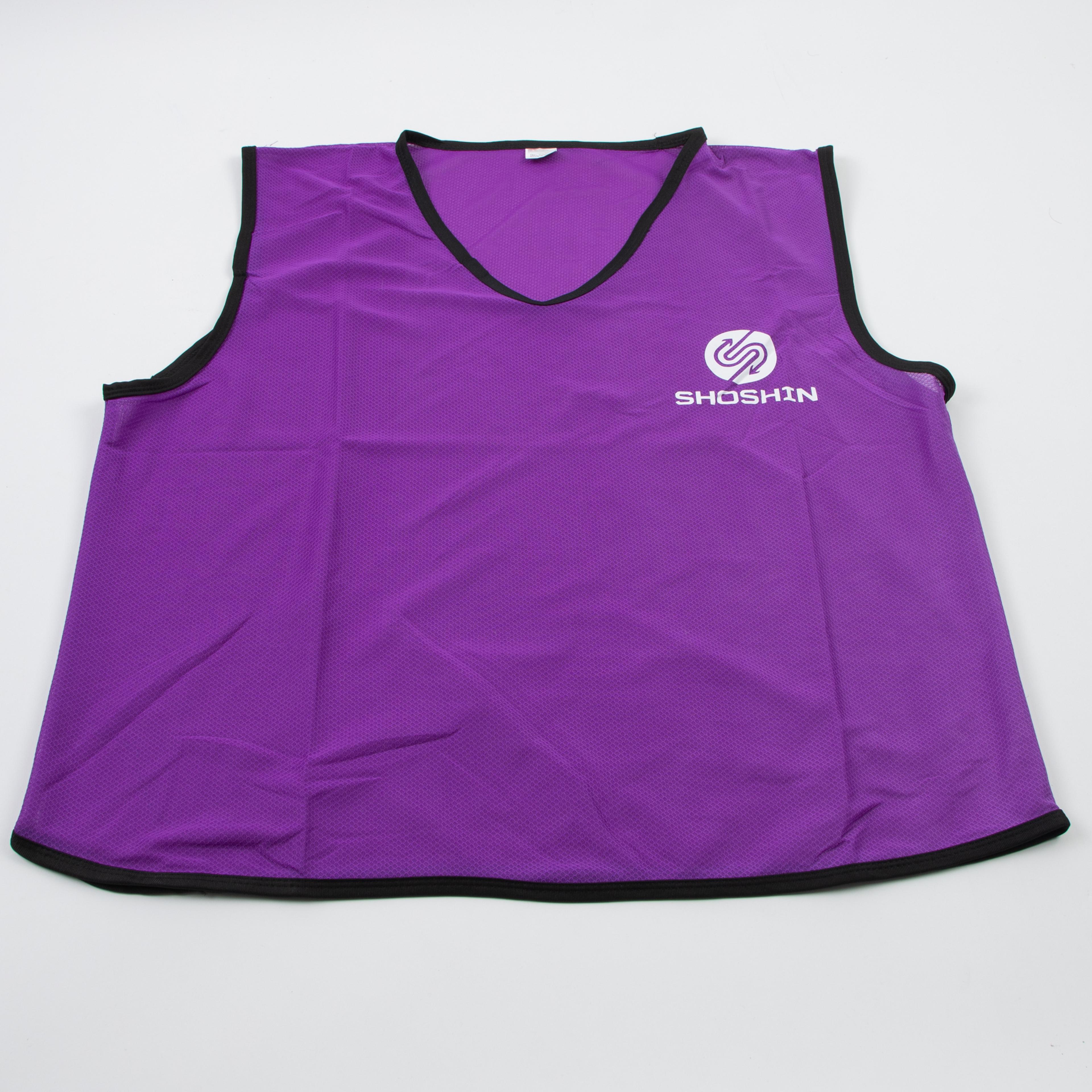 SHOSHIN Plain Mesh Training Bibs - Youth - Purple - Pack of 10
