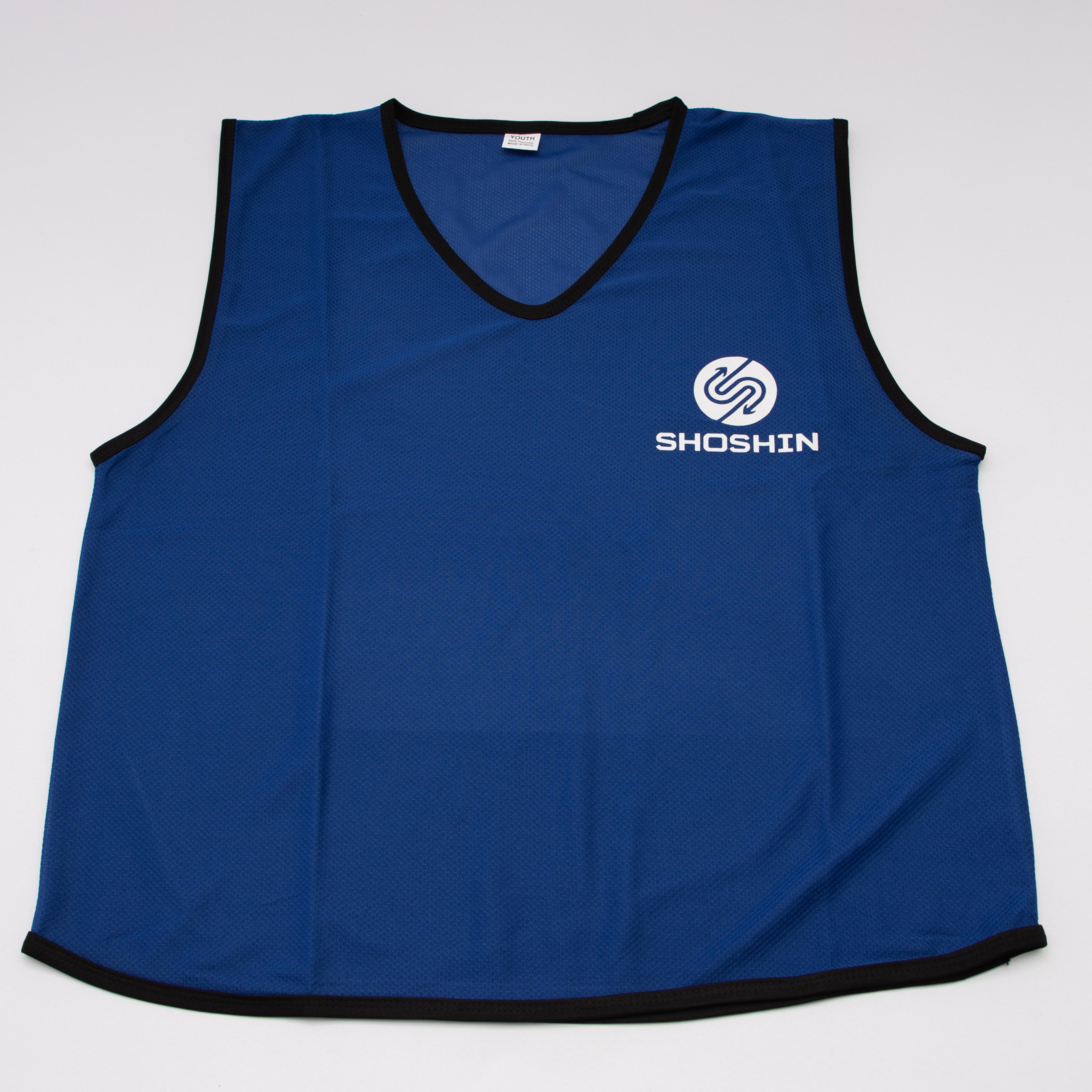 SHOSHIN Plain Mesh Training Bibs - Youth - Blue - Pack of 10