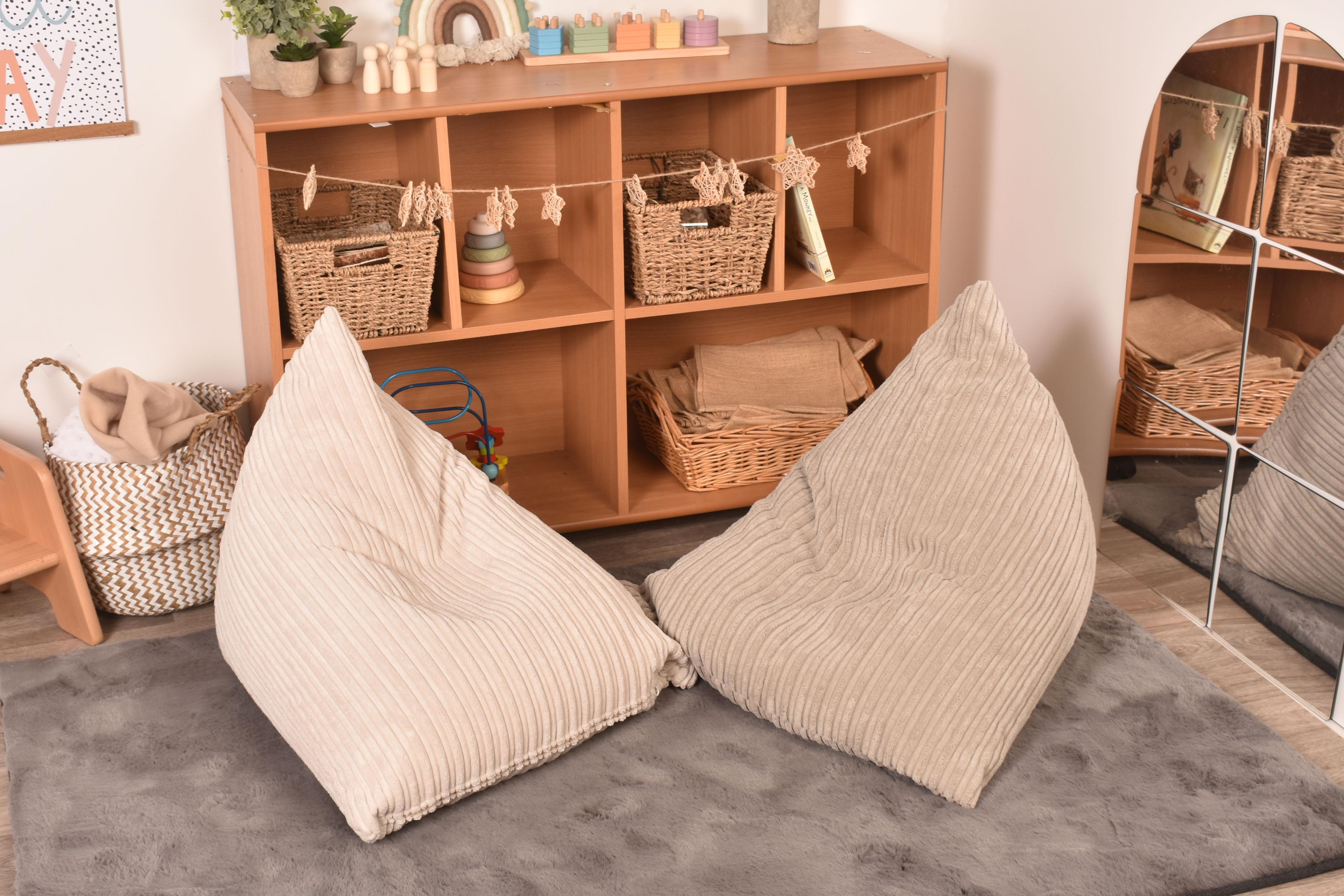 Nursery Triangle Beanbags - Cream
