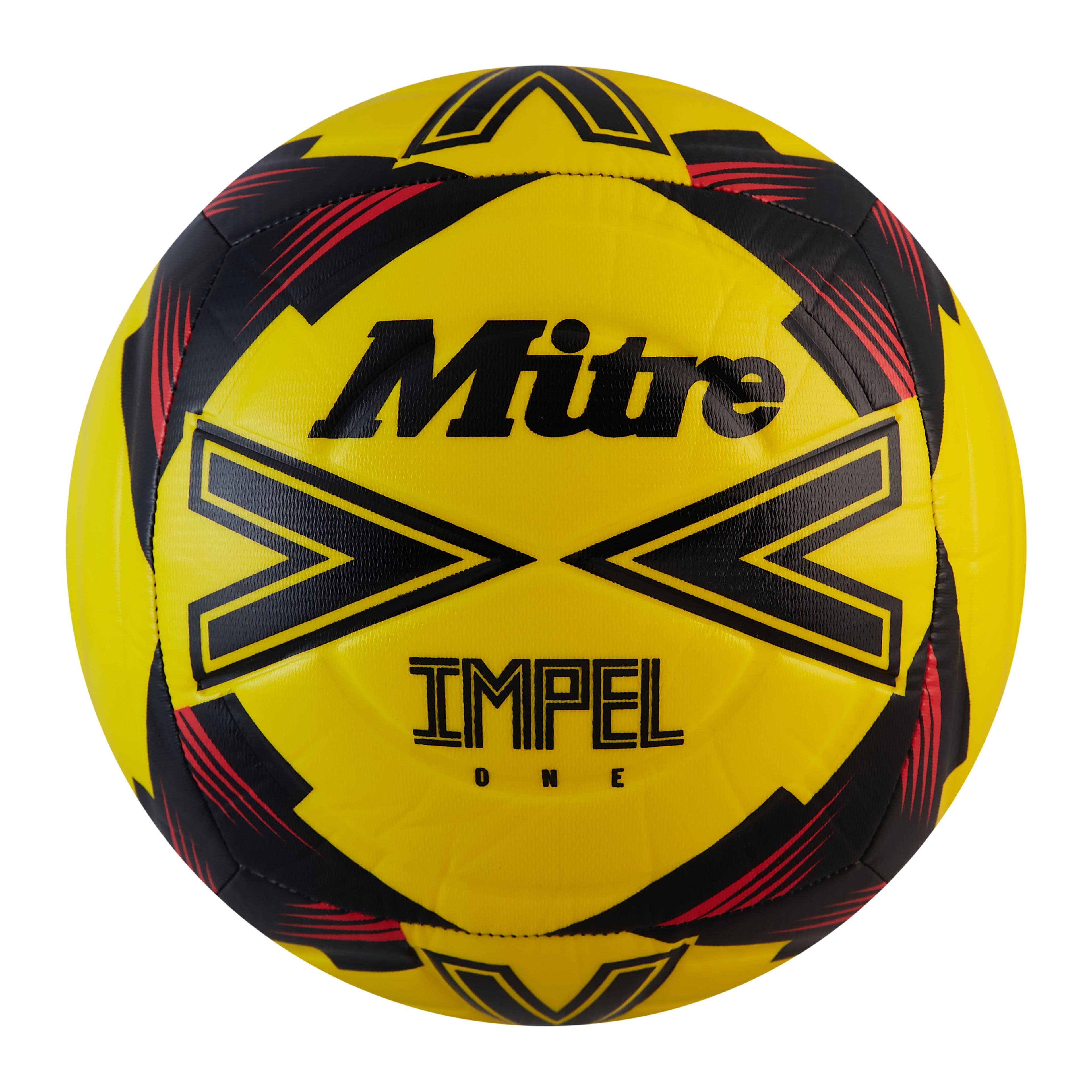 Mitre Impel One Football - Fluo Yellow/Red - Size 5 - Pack of 12 with Bag