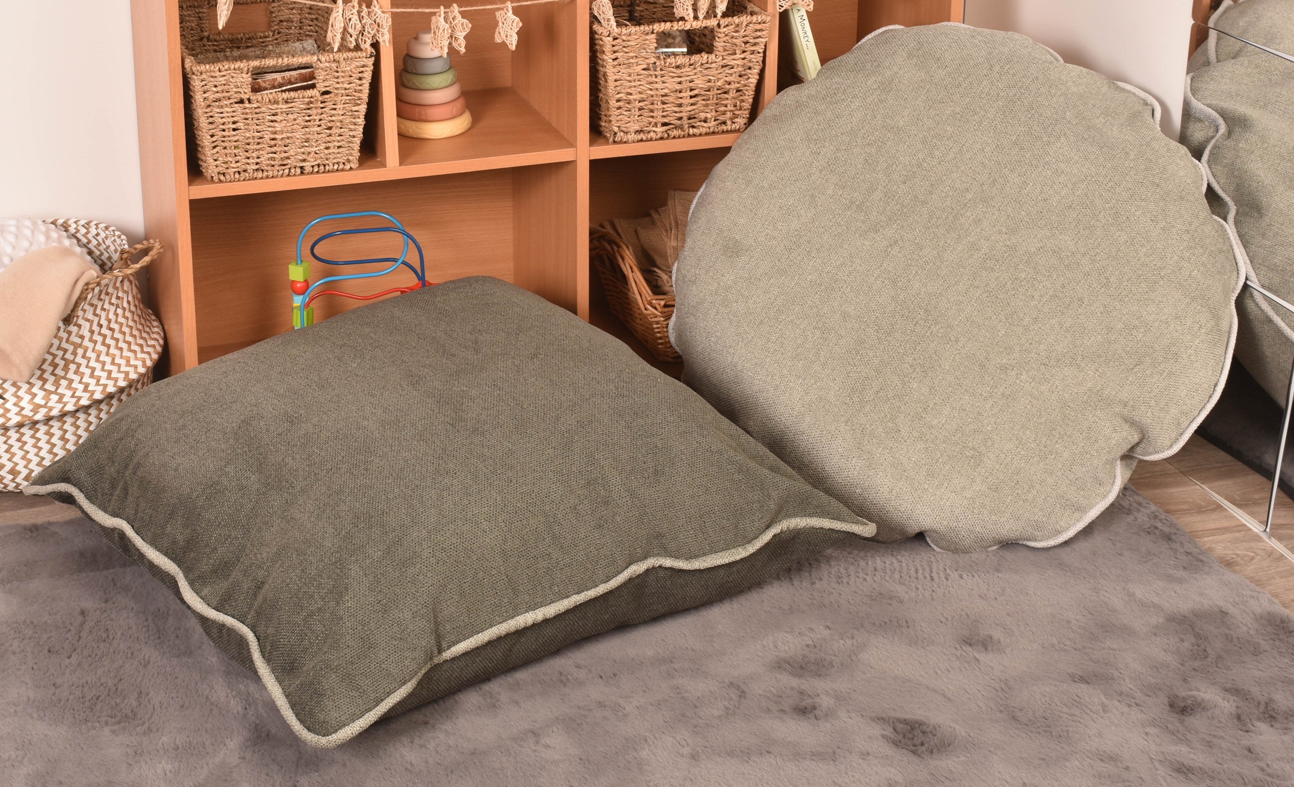 Grey 2024 floor pillow