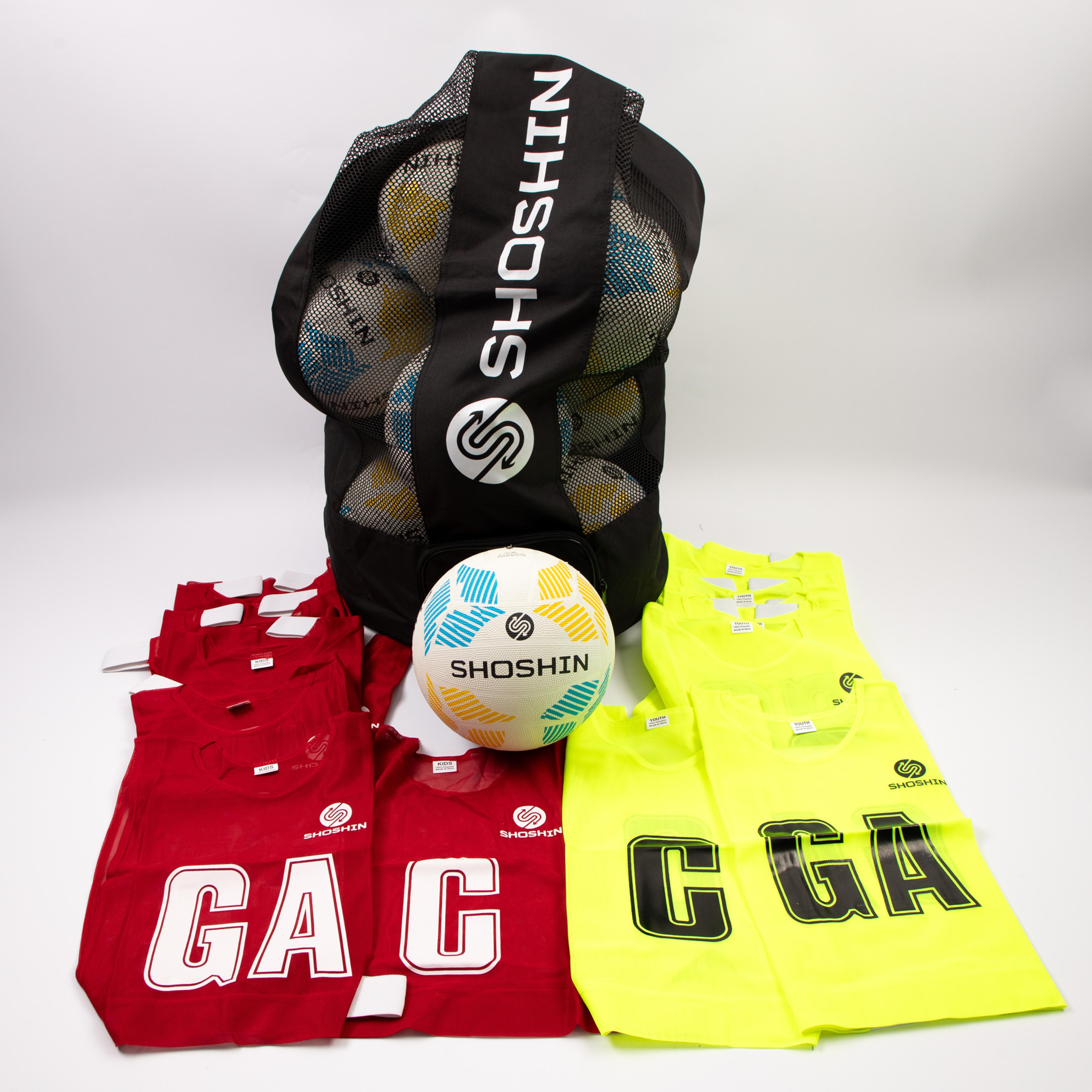 SHOSHIN Secondary Netball Training Kit - Yellow/Red - Size 5