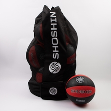 SHOSHIN Training Basketball - Red/Black - Size 6 - Pack of 6 with Bag 