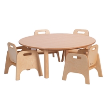 Millhouse Circular Table with 4 Sturdy Chairs