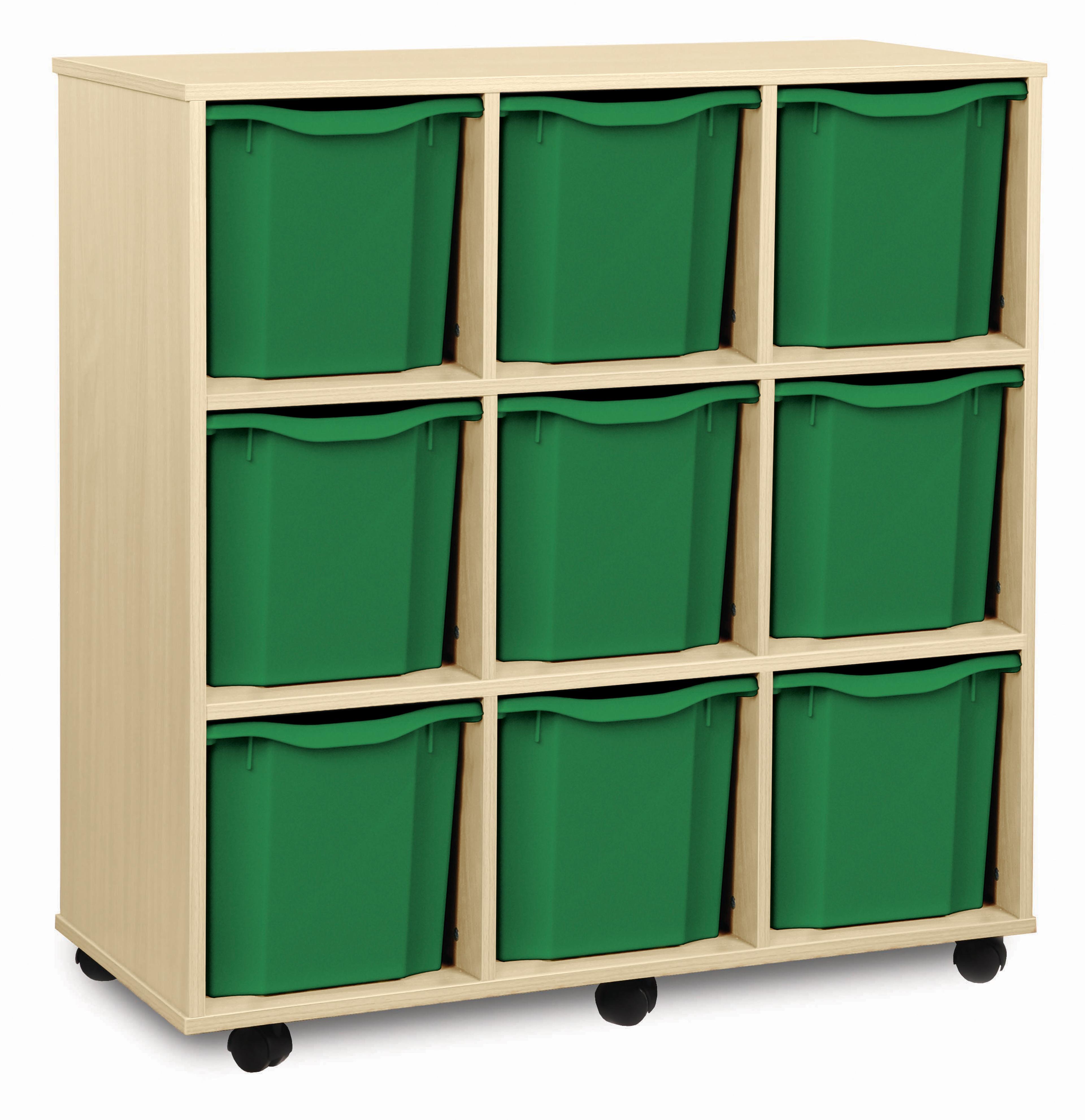 Classmates 9 Quad Tray Unit - Green - Maple
