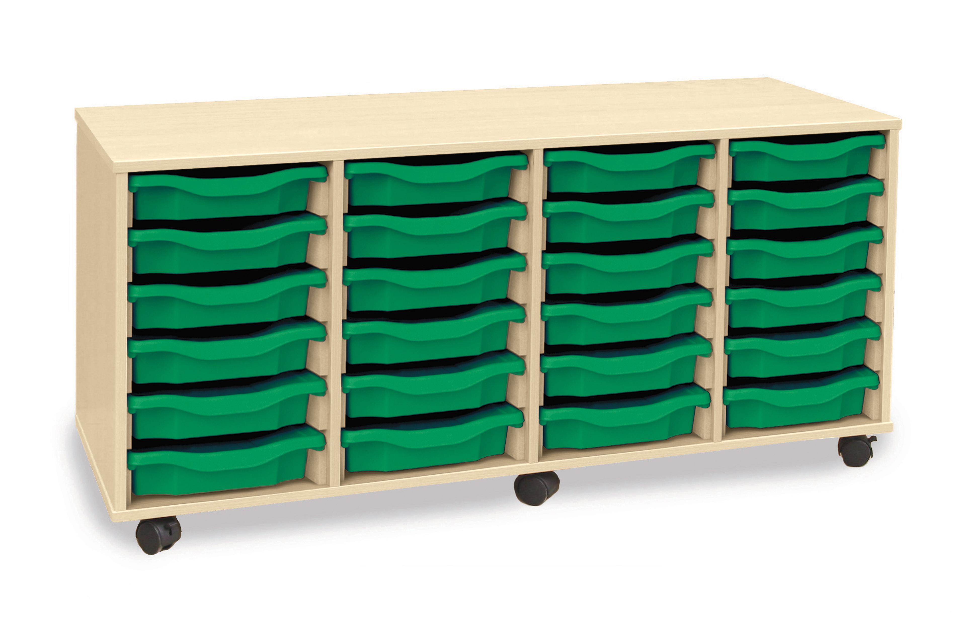 Classmates 24 Single Tray Unit - Horizontal - Green - Maple