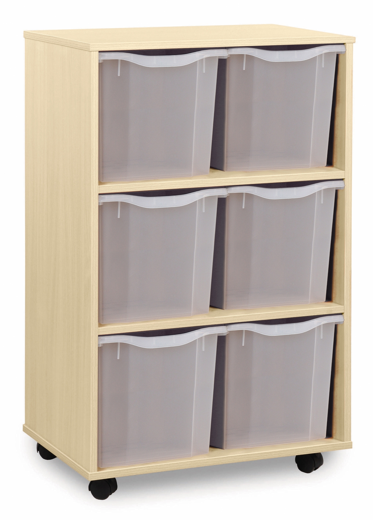 Maple Tray Rack Classmates 6 Quad Tray Unit - Vertical - Clear - Maple | HP057325CB | Hope