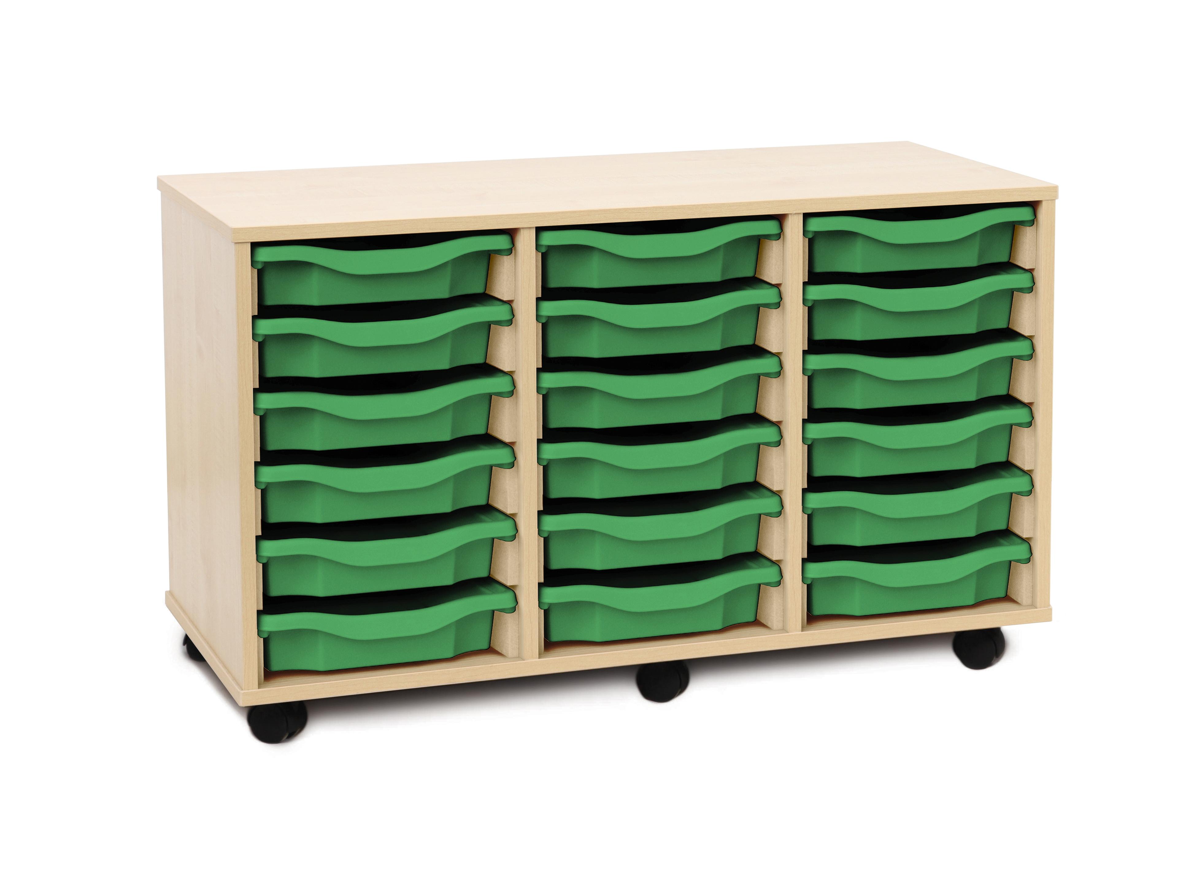 Classmates 18 Single Tray Unit - Green - Maple