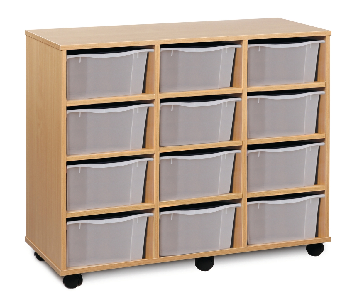 Classmates 12 Double Tray Unit - Clear - Beech | CP057370CA | Findel ...