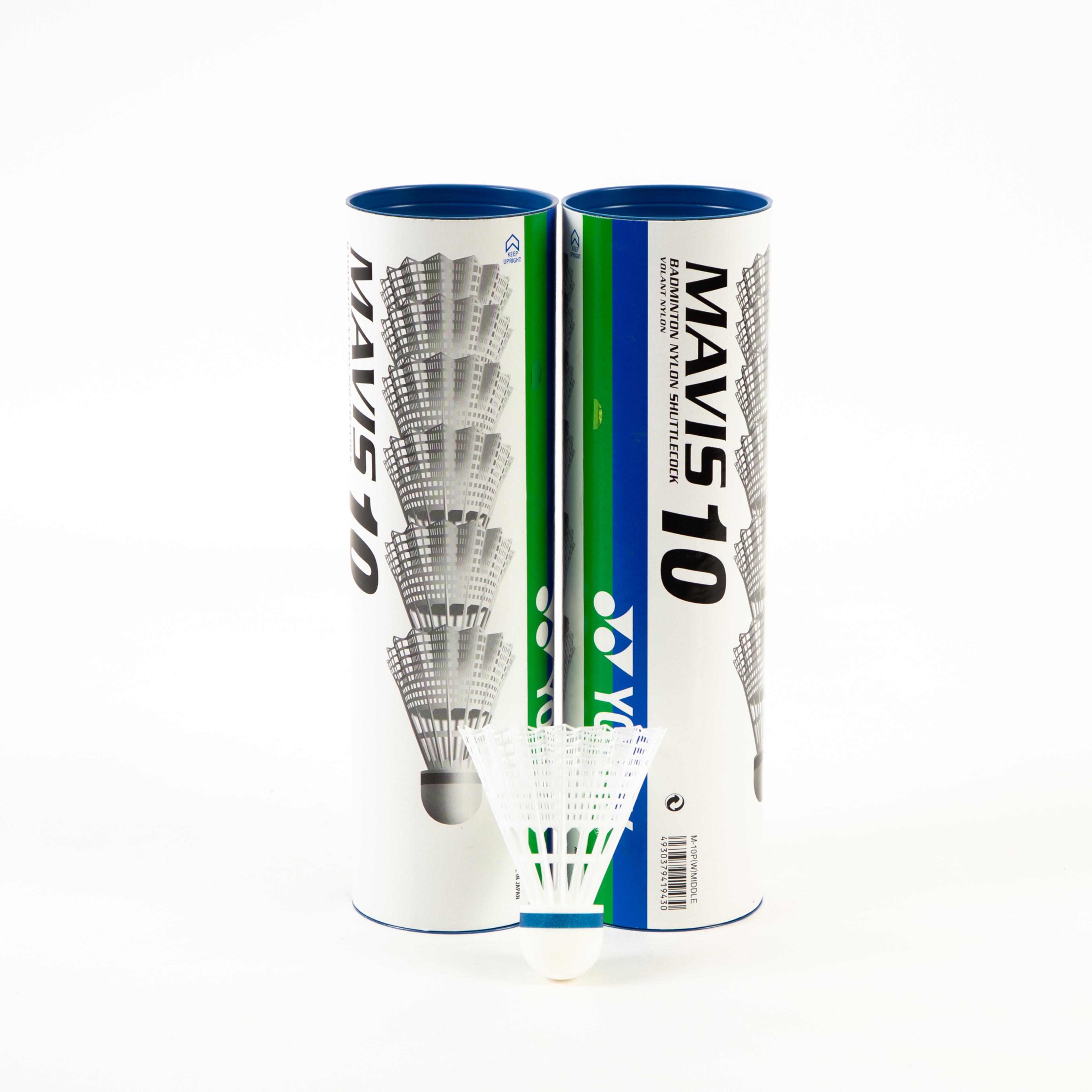 Yonex Mavis 10 Shuttlecocks - White - Medium - Pack of 12