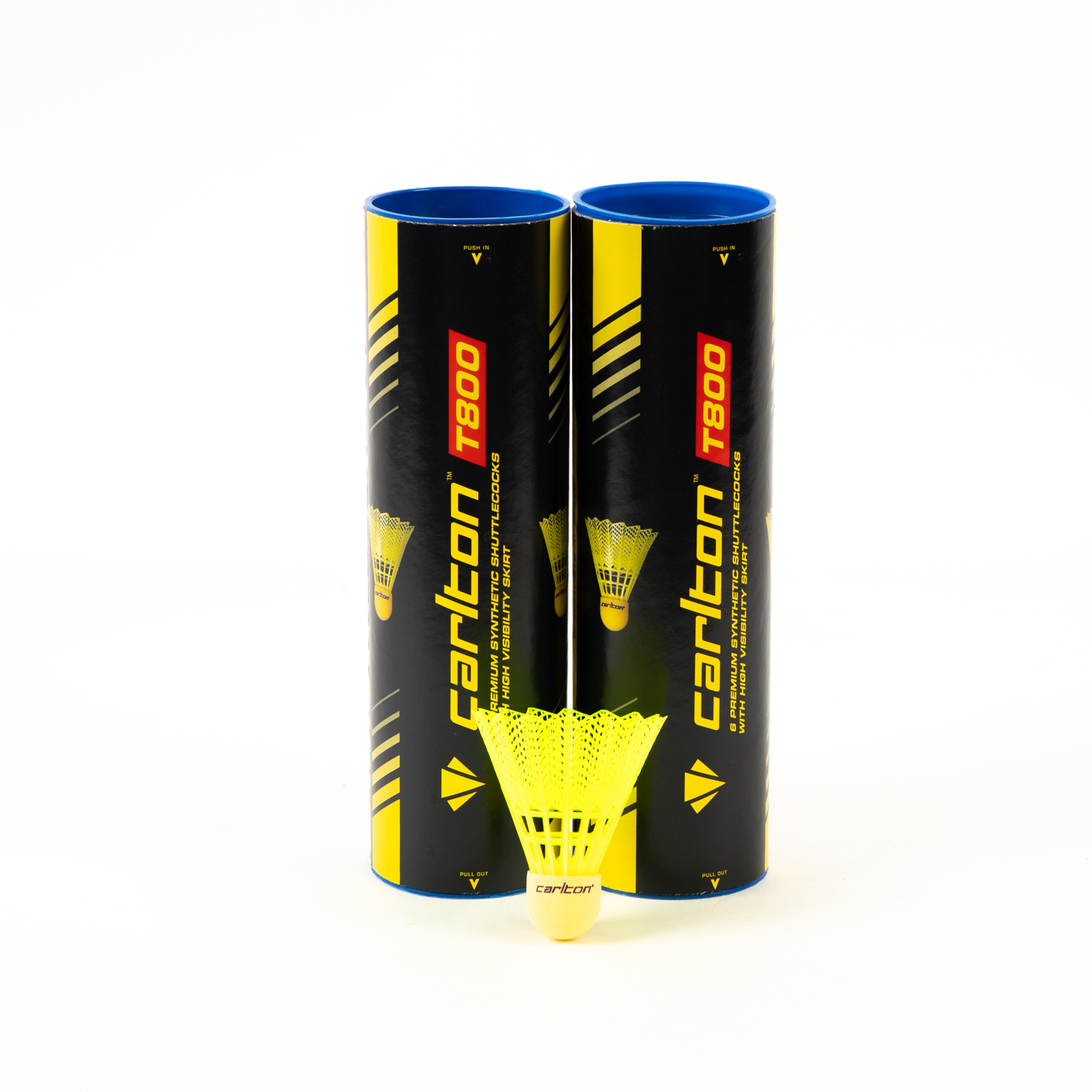 Carlton T800 Shuttlecocks - Yellow - Medium - Pack of 12