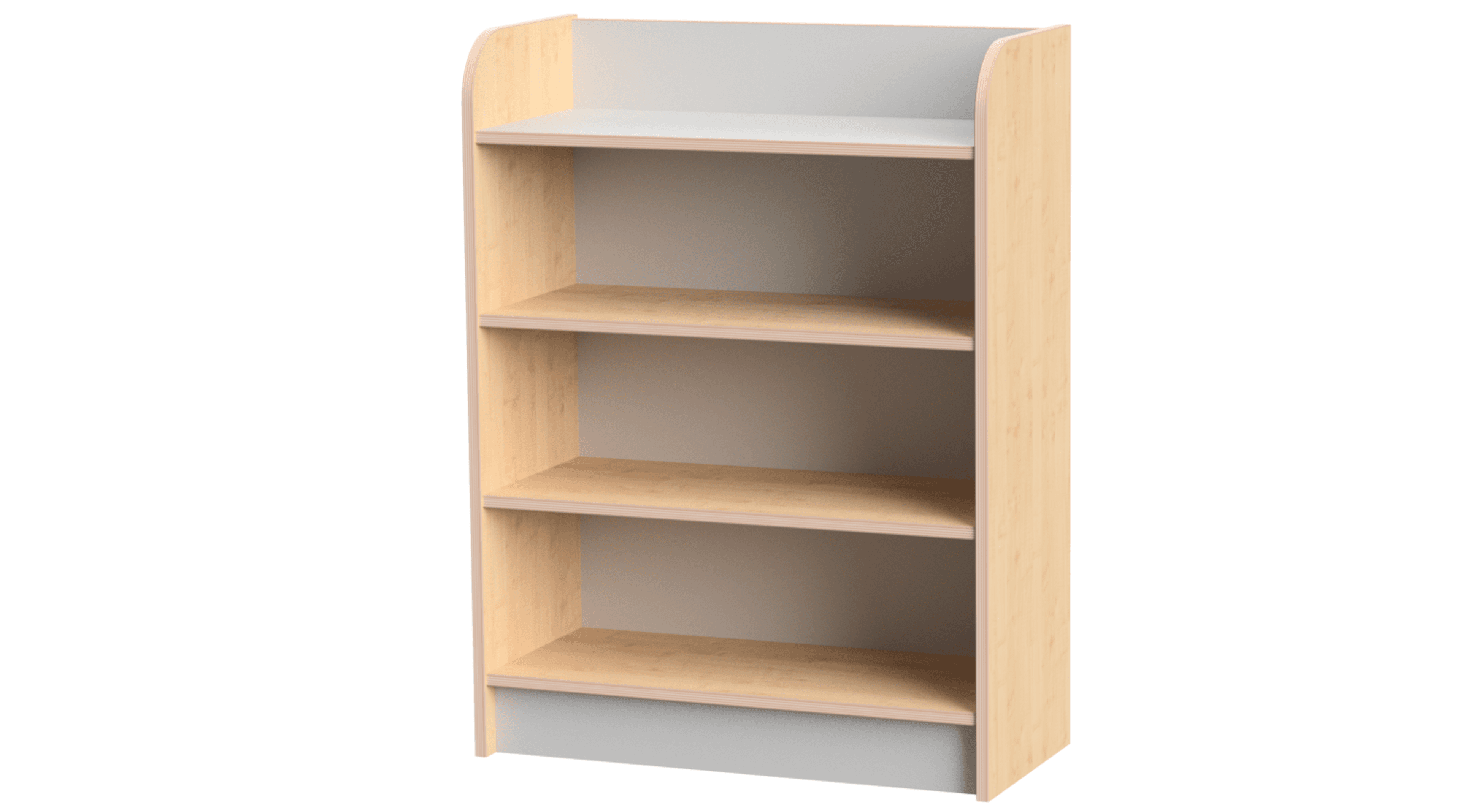 Maplescape Library Bookcase - Grey - 1000mm