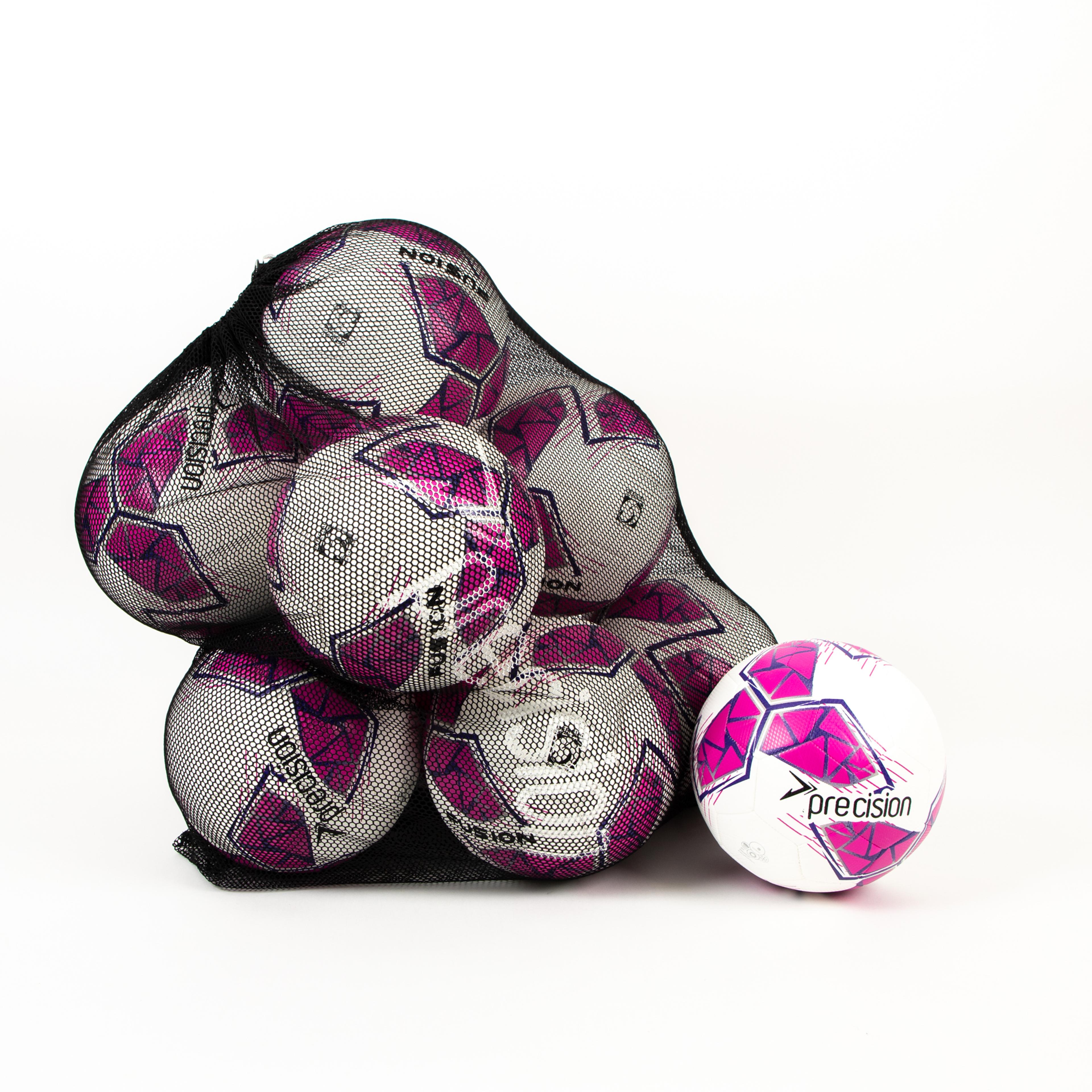 Precision Fusion FIFA Basic Training Ball - Pink - Size 4 - Pack of 10 with FREE BAG