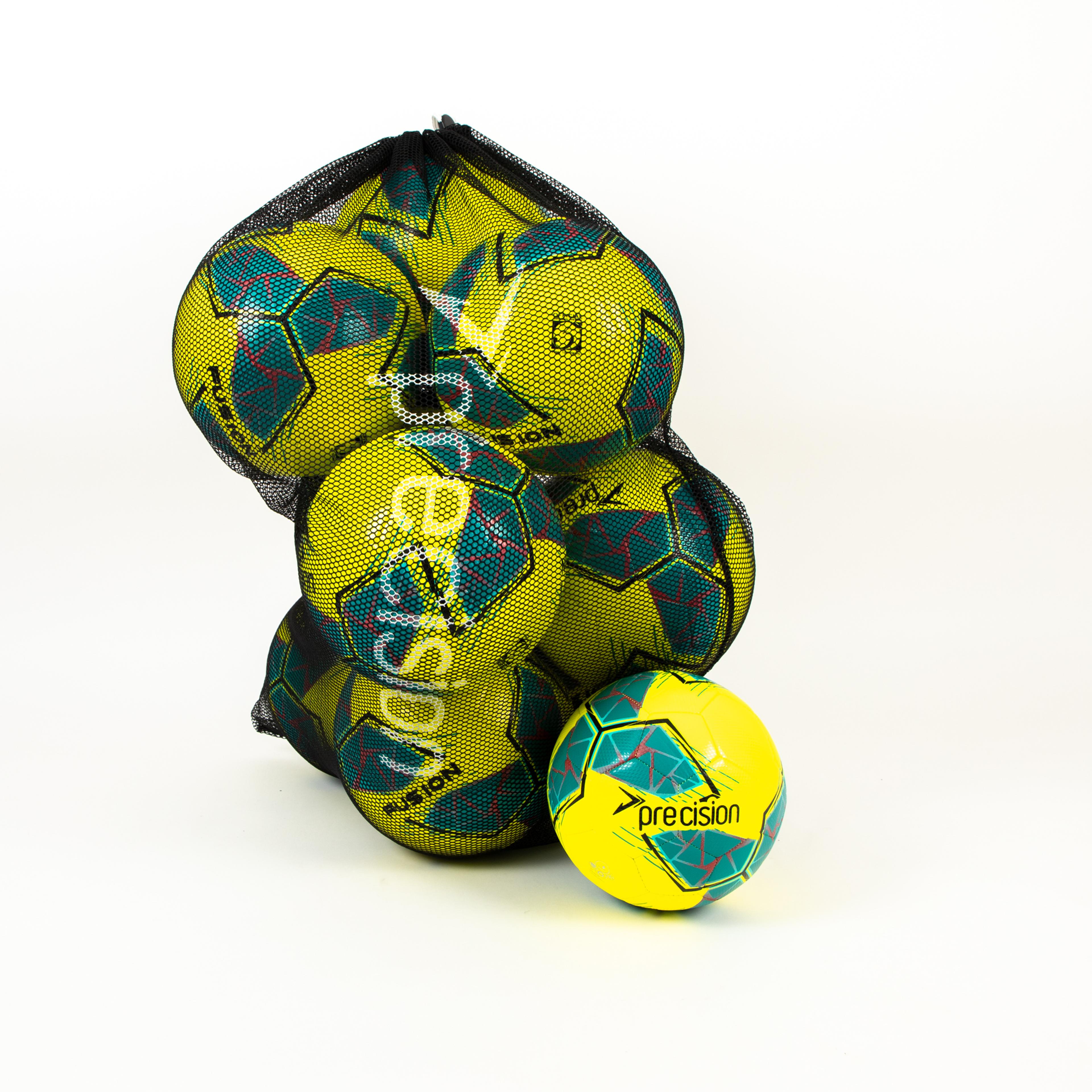 Precision Fusion FIFA Basic Training Ball - Yellow - Size 4 - Pack of 10 with FREE BAG