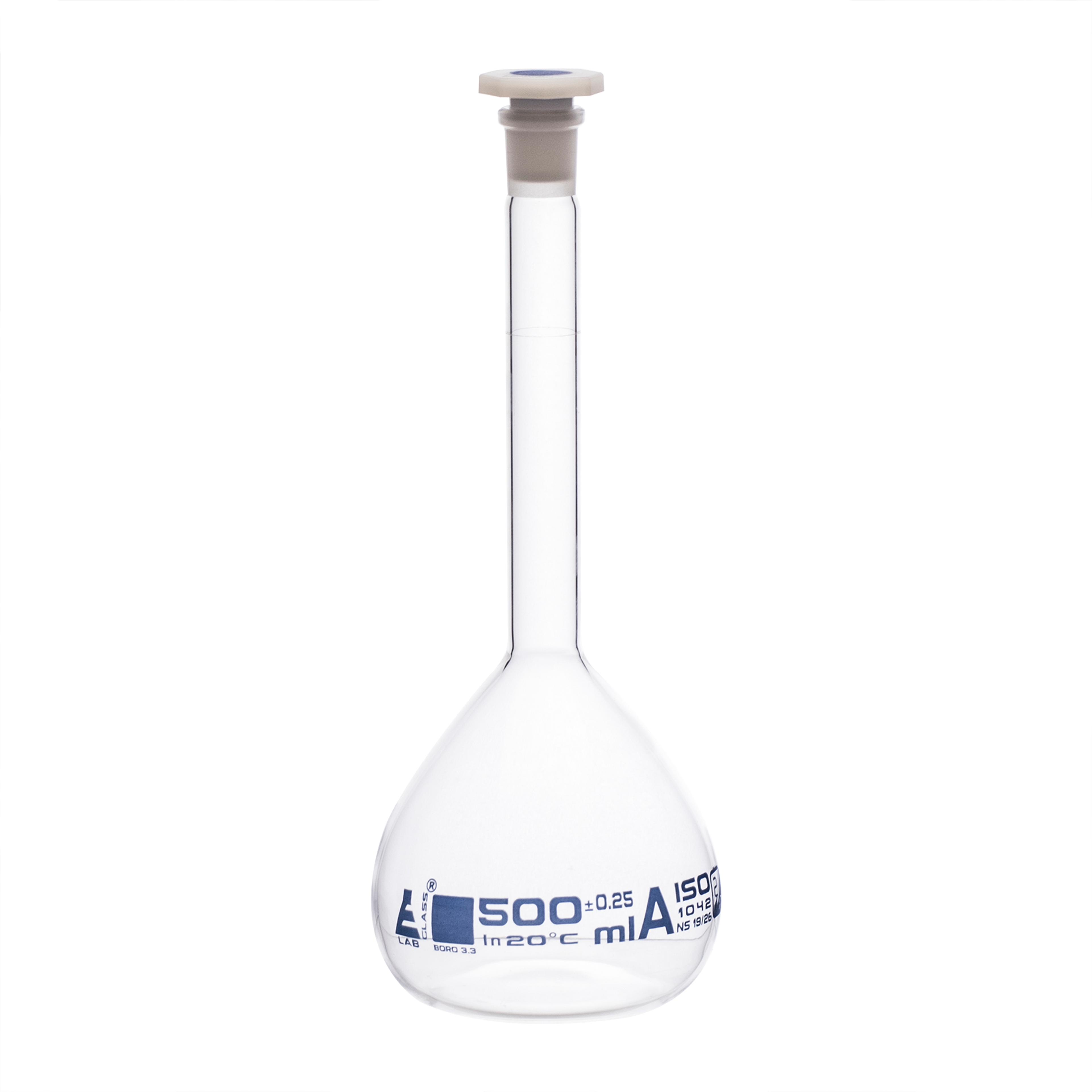 eisco Stoppered Volumetric Flask (Class A)  - 500ml