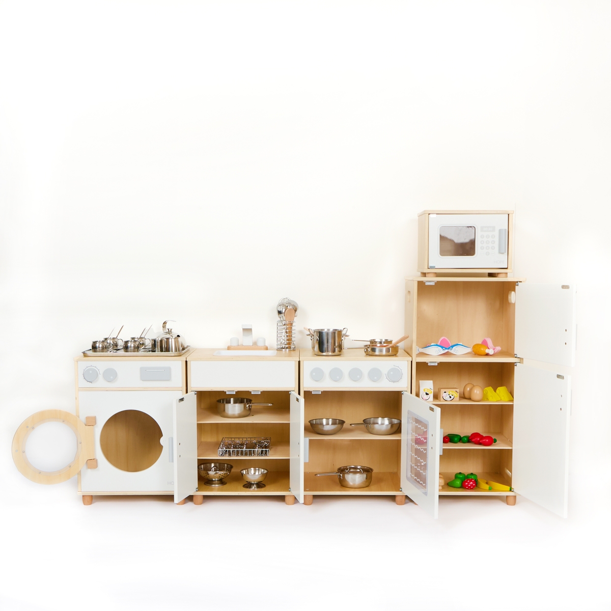 White 5 Piece Kitchen Set with Accessories from Hope Education ...