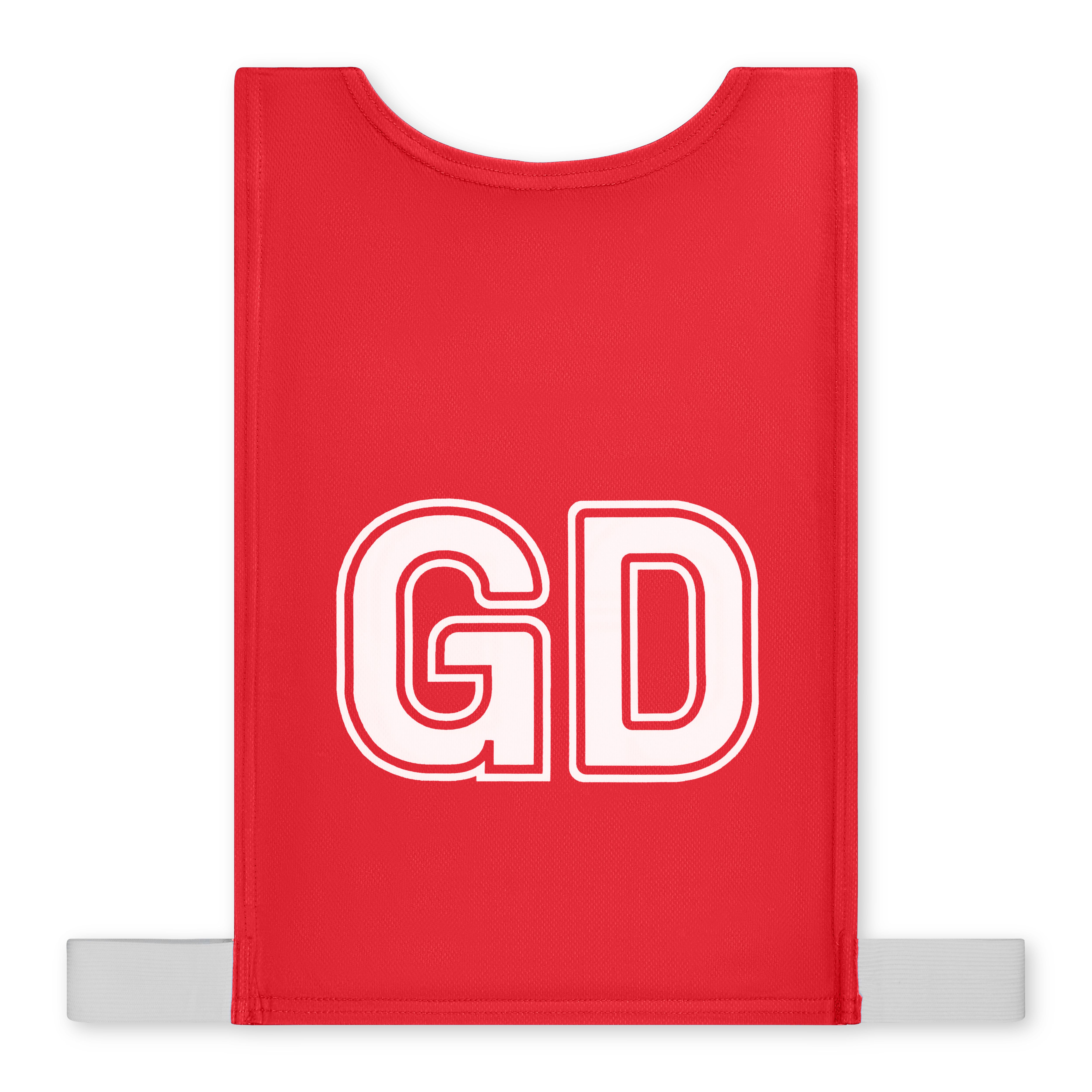 Mitre Pro Netball Bib-RED-L-PK7