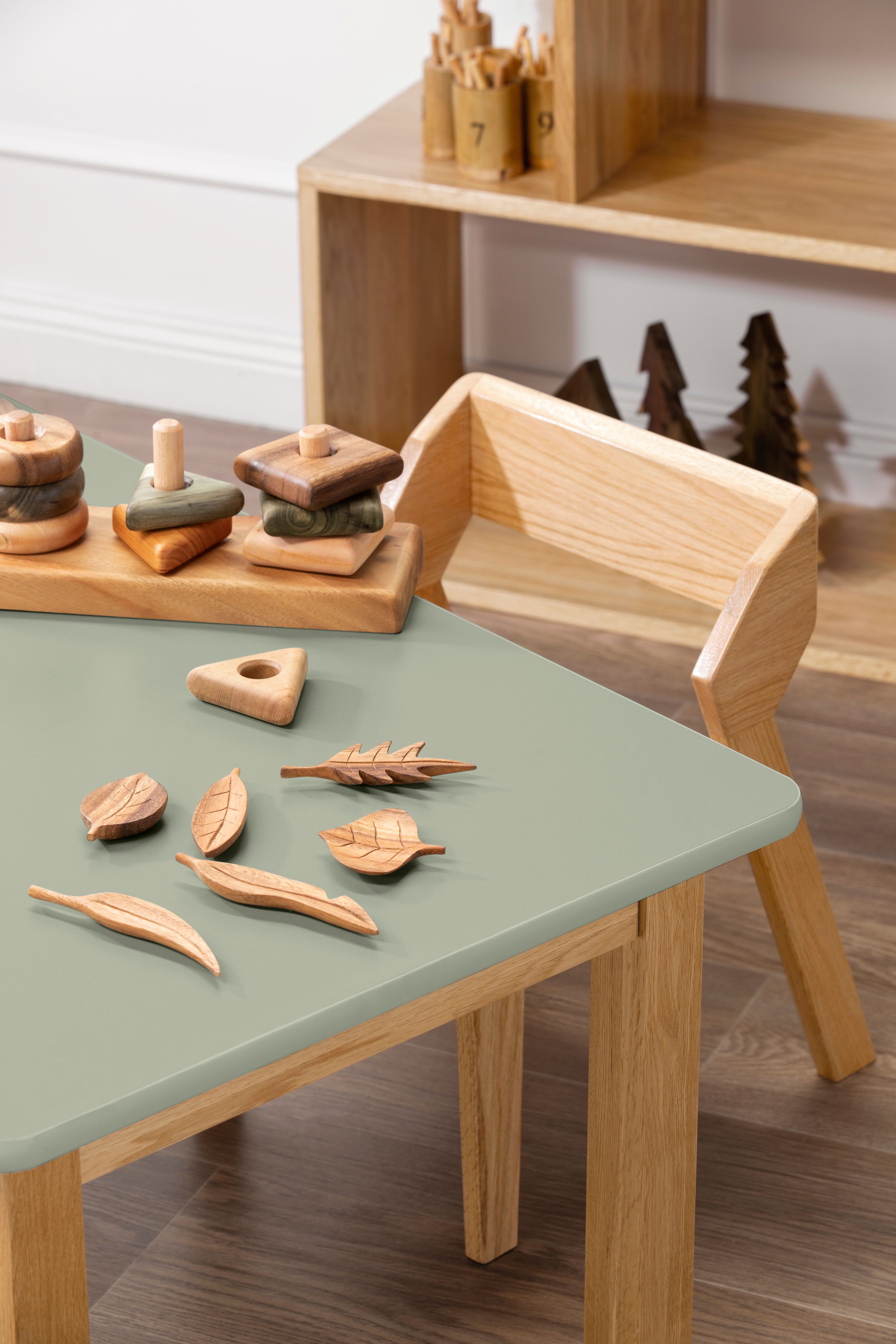 KidsbyDesign Rect Table H550mm Sage