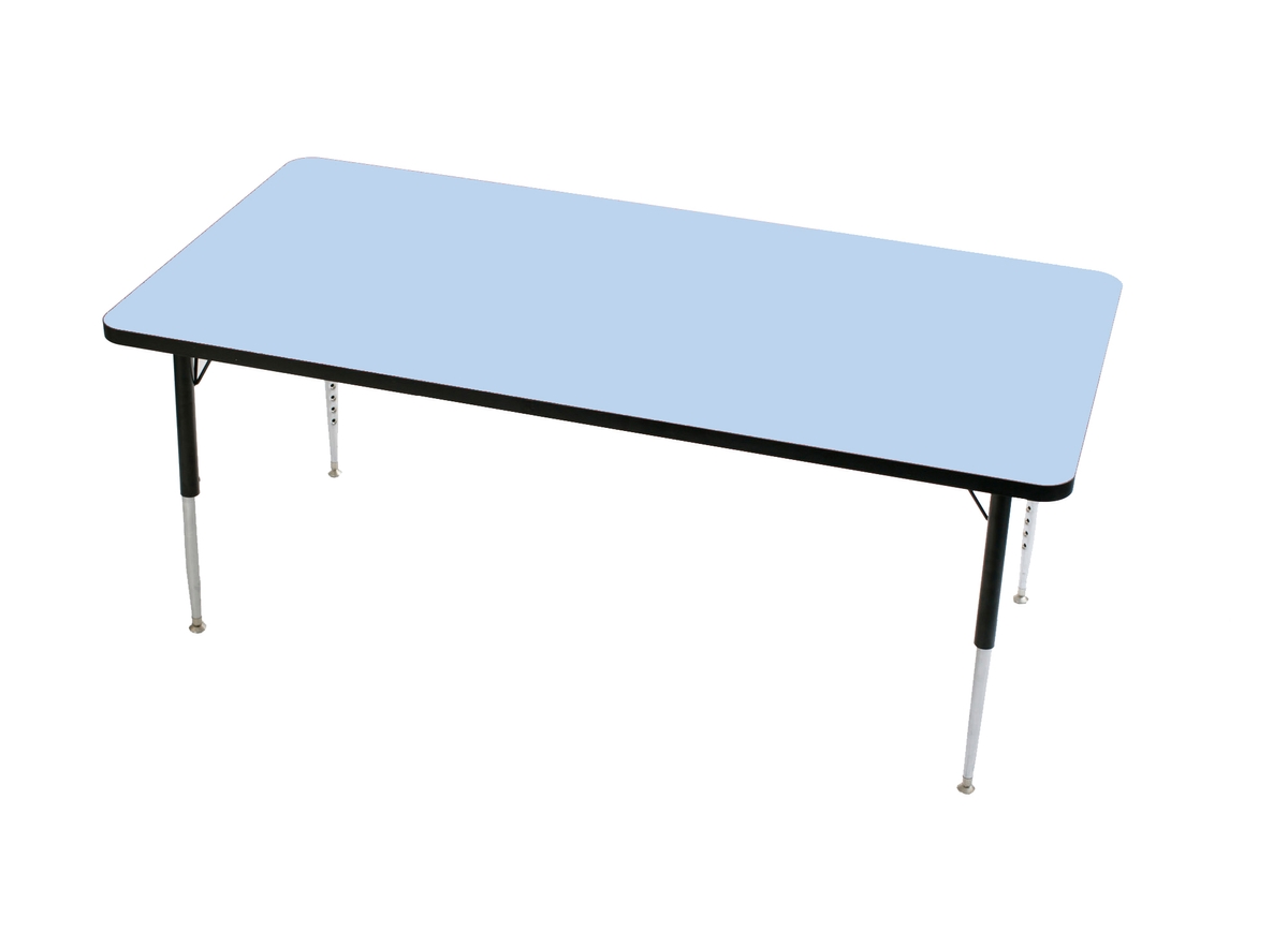 Tuf Top Height Adjustable Rectangular Table - Sky Blue | HP058346AC | Hope