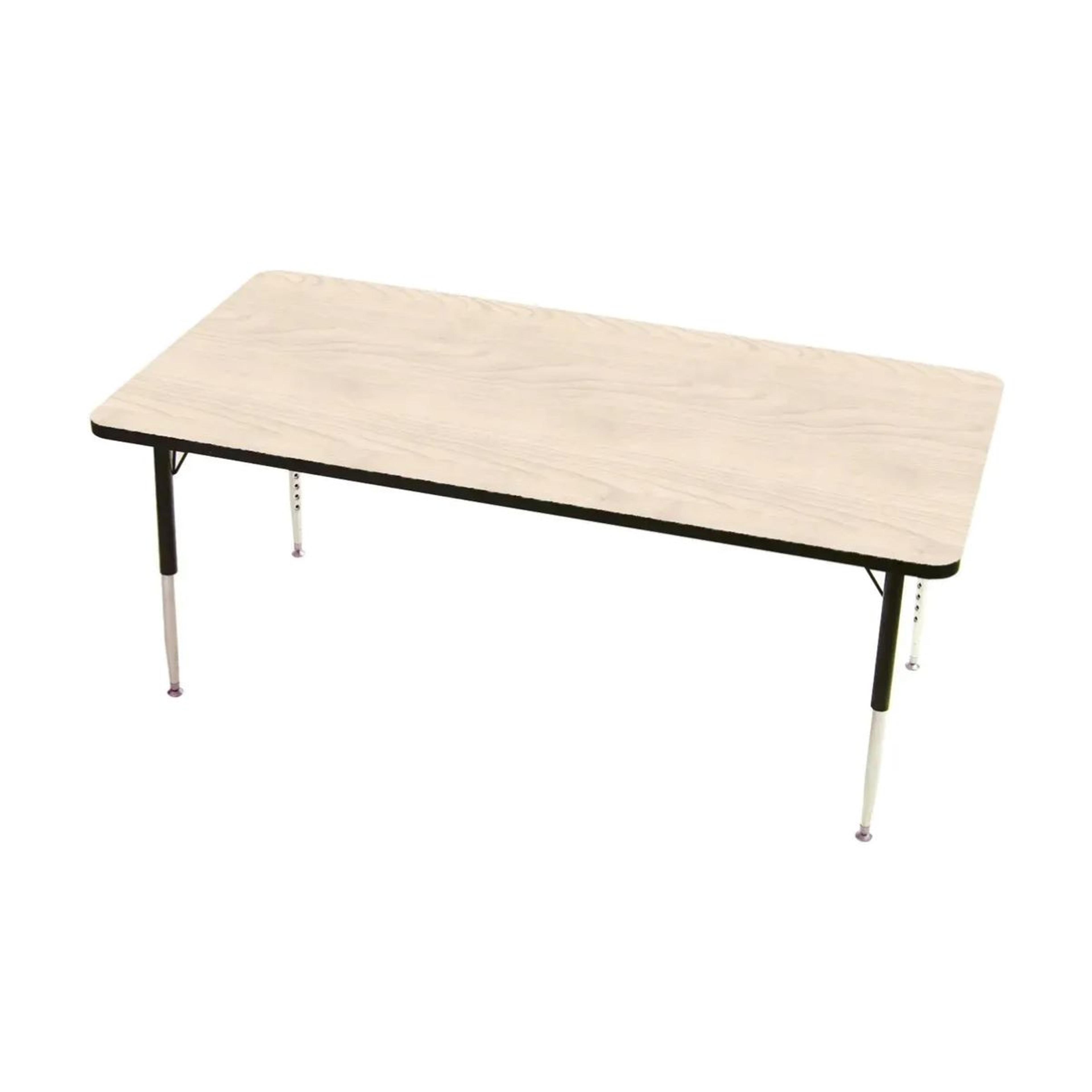 Tuf Top Height Adjustable Rectangular Table - Maple 