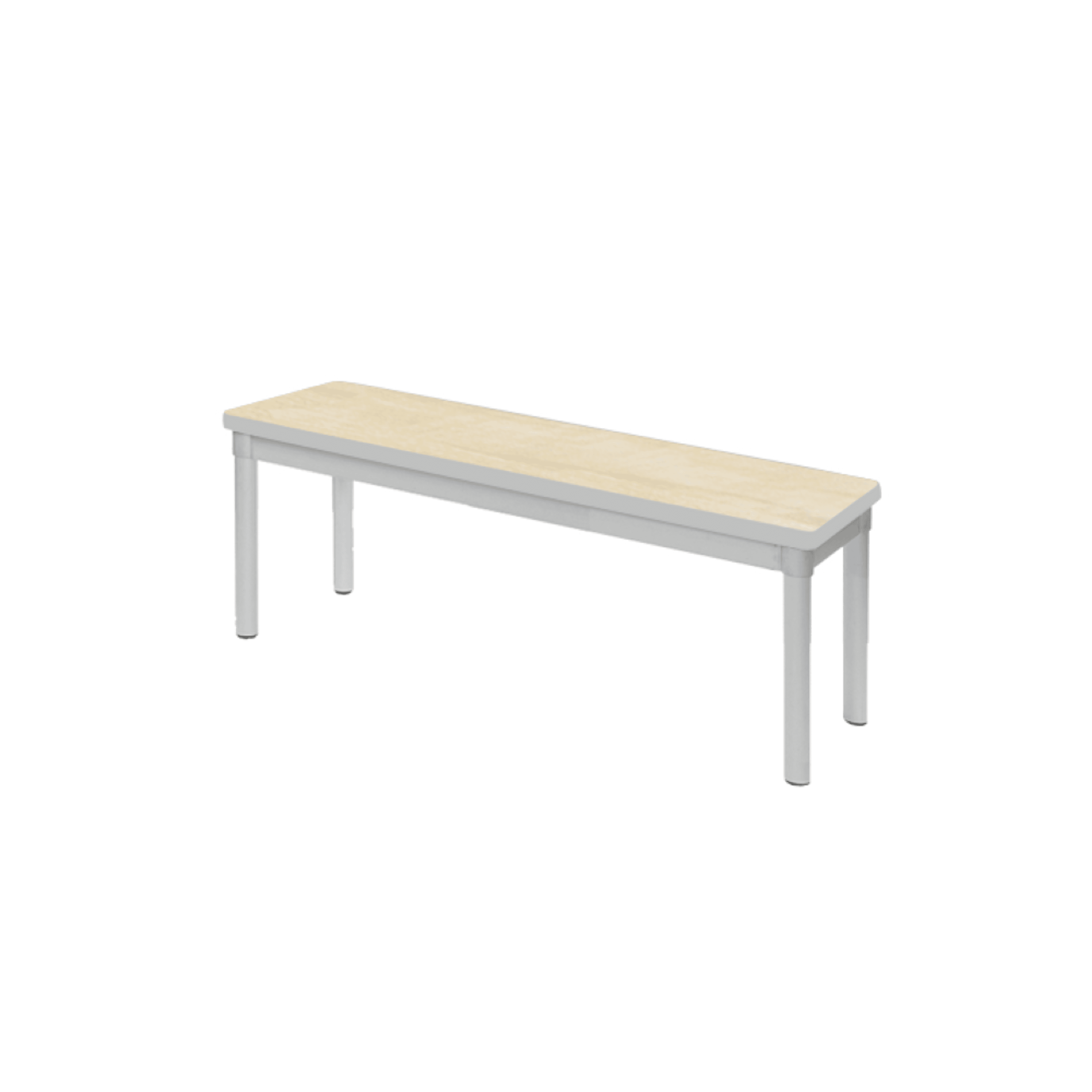 Galt Dining Bench Silver Frame - Maple - L 1000 x W 330 mm