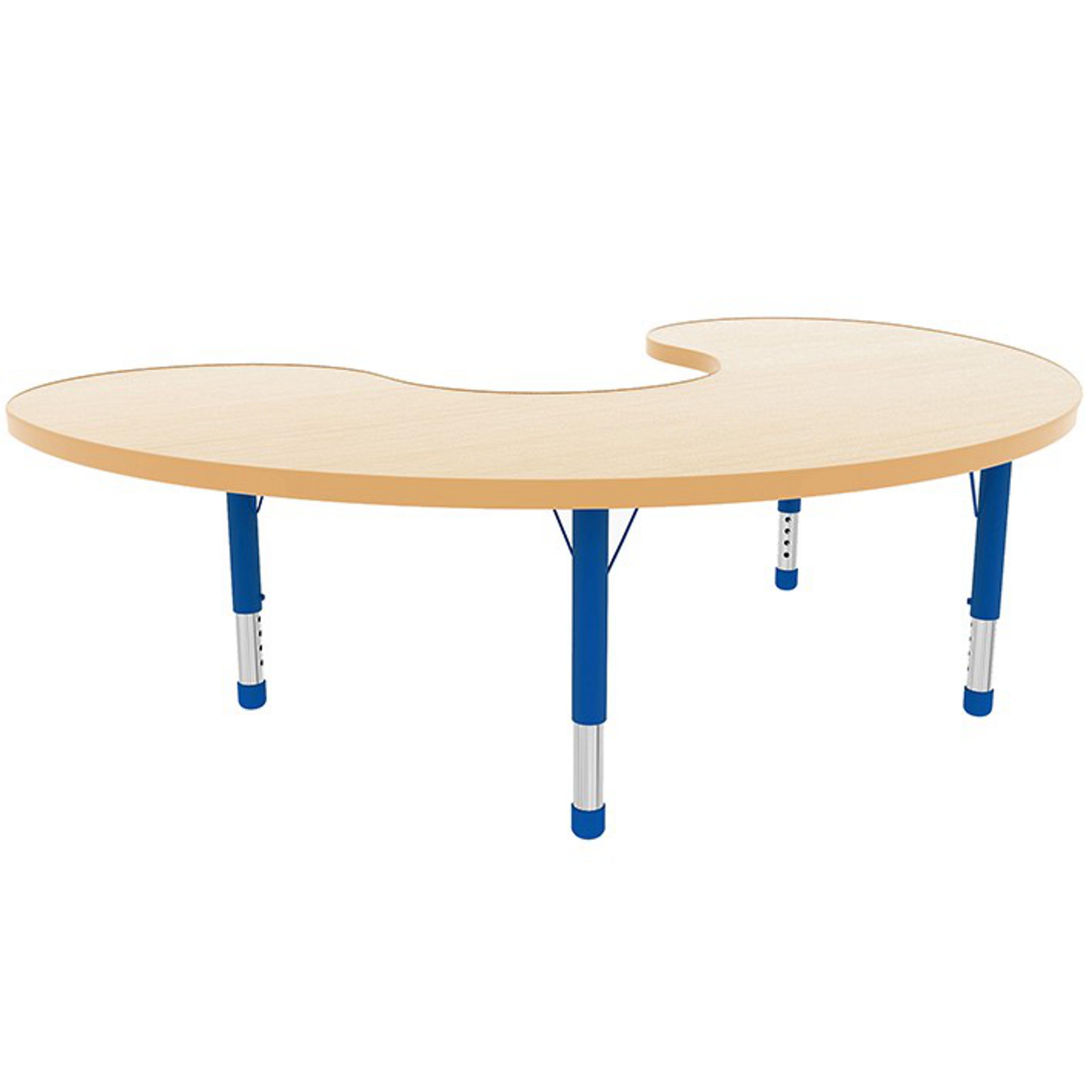 Milan Group Height Adjustable Table - 6 Seater - Blue