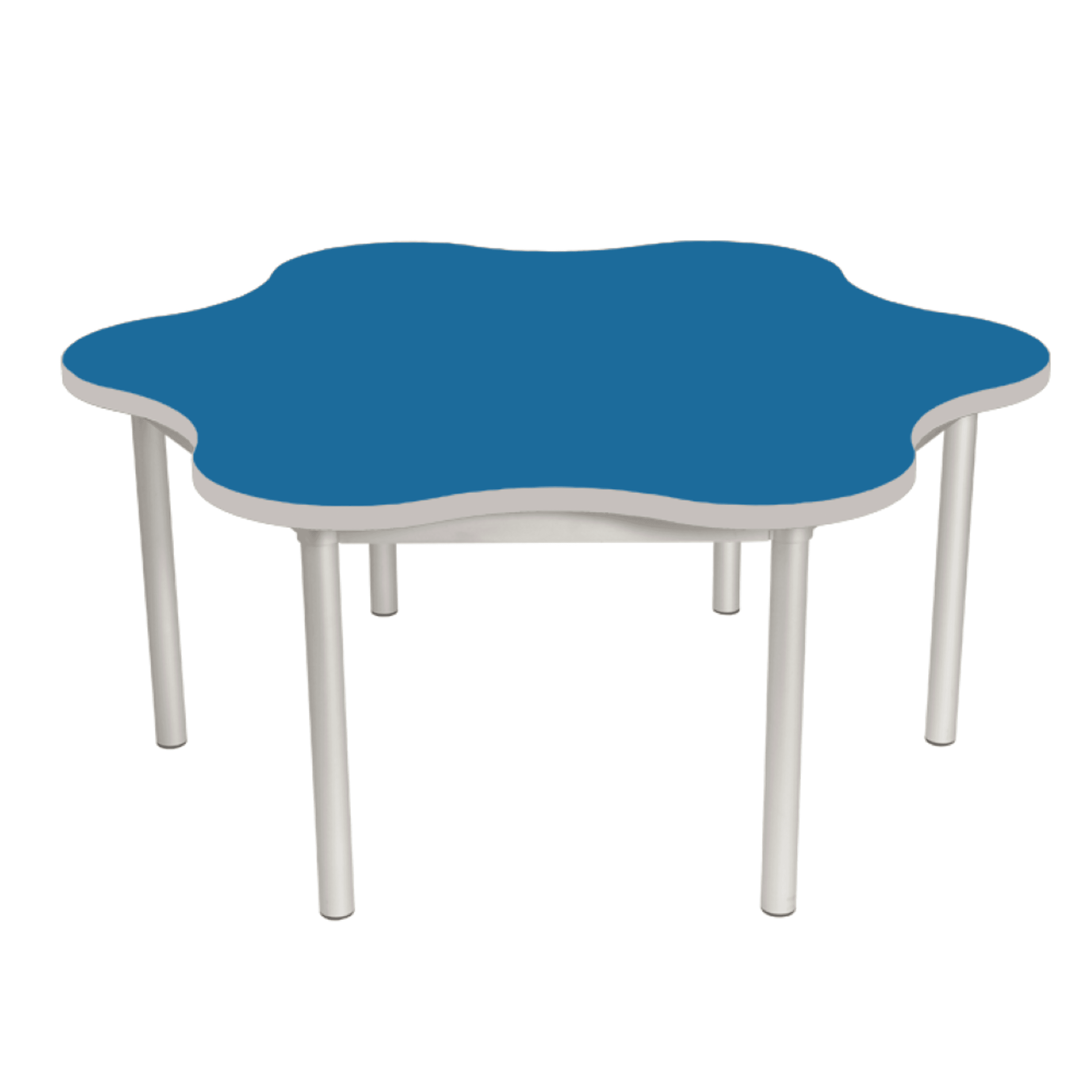 Early Years Daisy Table Silver Frame L1200 x W1200mm - Blue