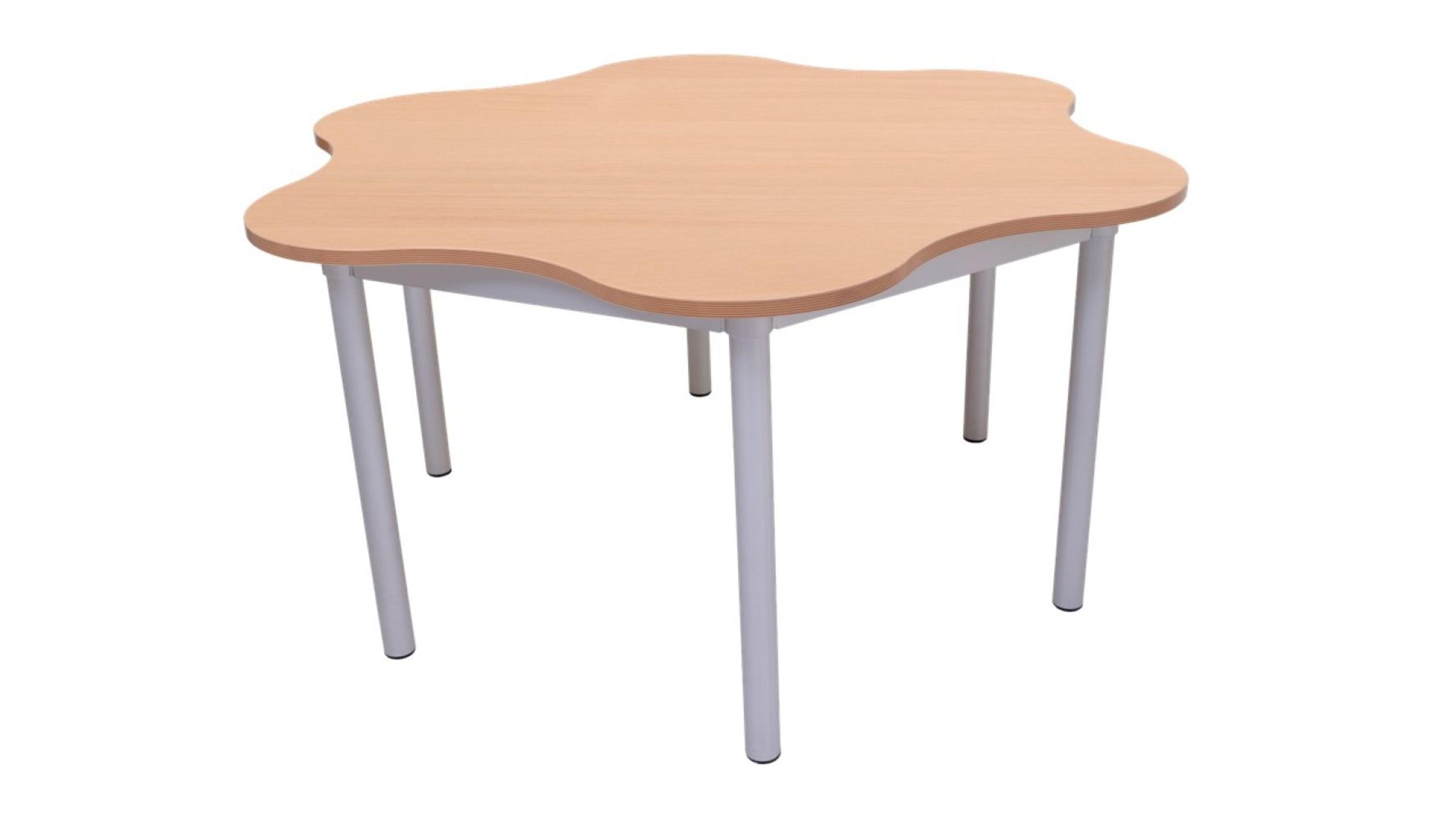 Early Years Daisy Table Silver Frame L1200 x W1200mm - Beech
