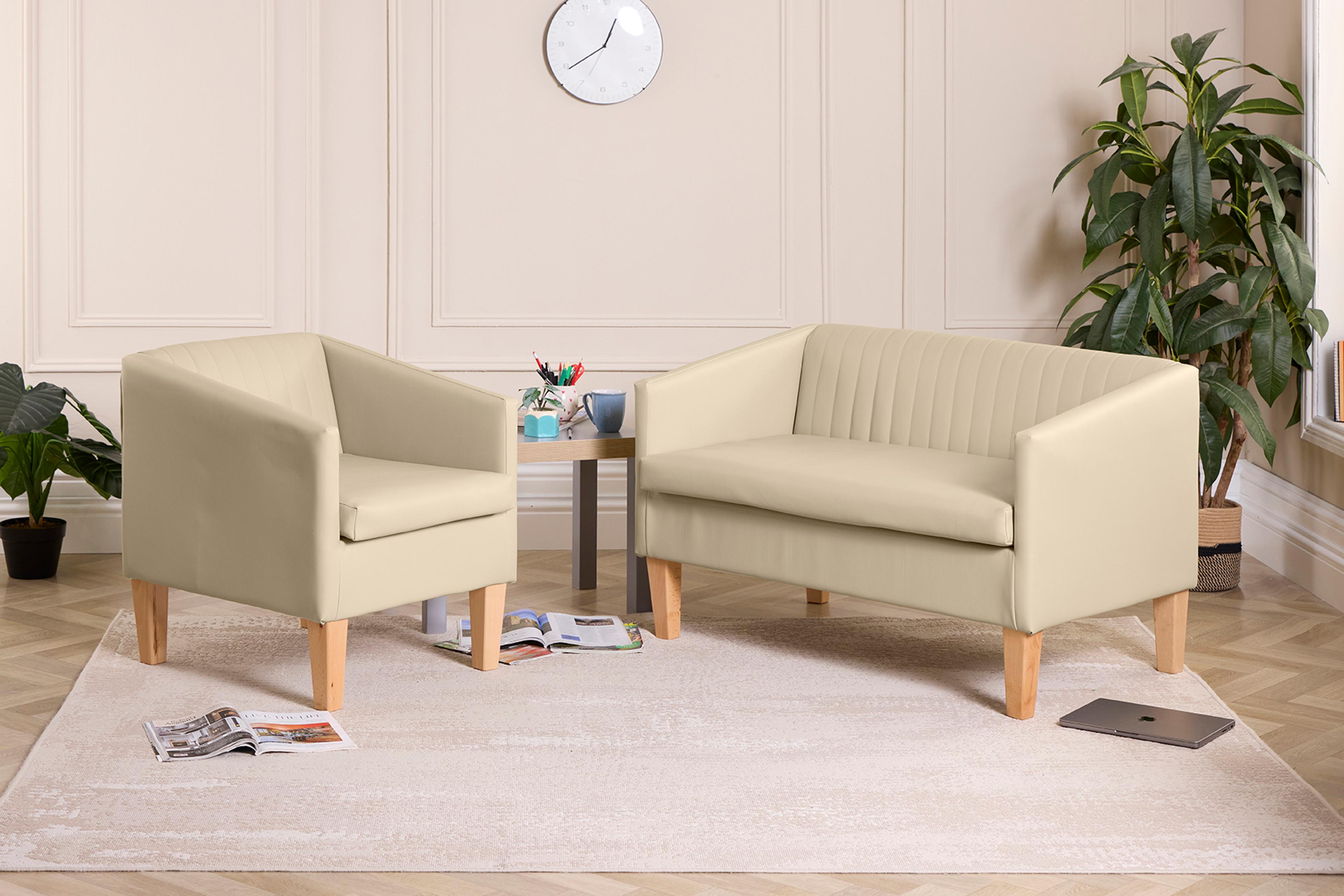 Contemporary Breakout Sofa & Chair Set - Stone