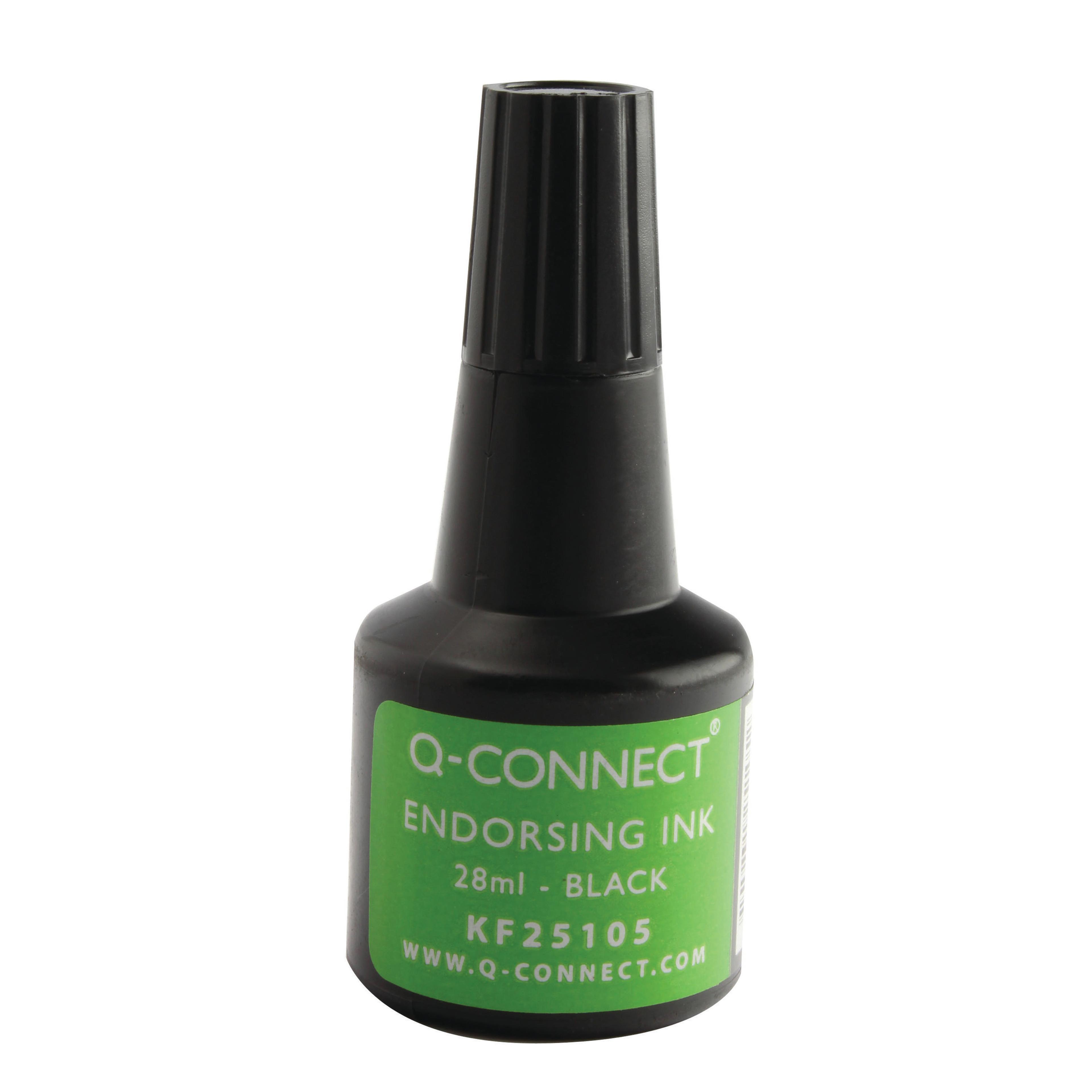 Q-Connect Endorsing Ink 28ml - Pack of 10 - Black