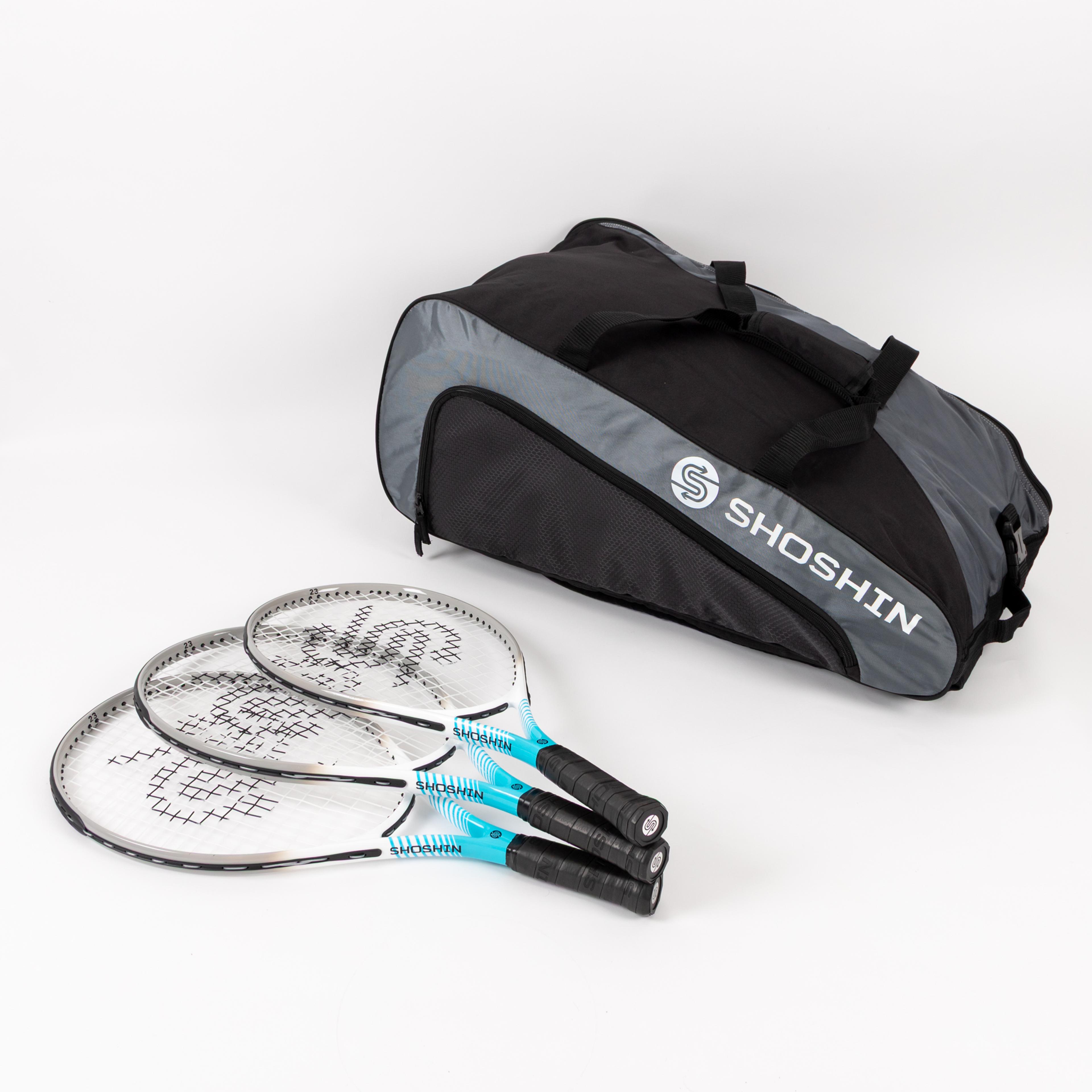 SHOSHIN Carbon Tennis Racket - 25"- Pack of 12 with FREE BAG