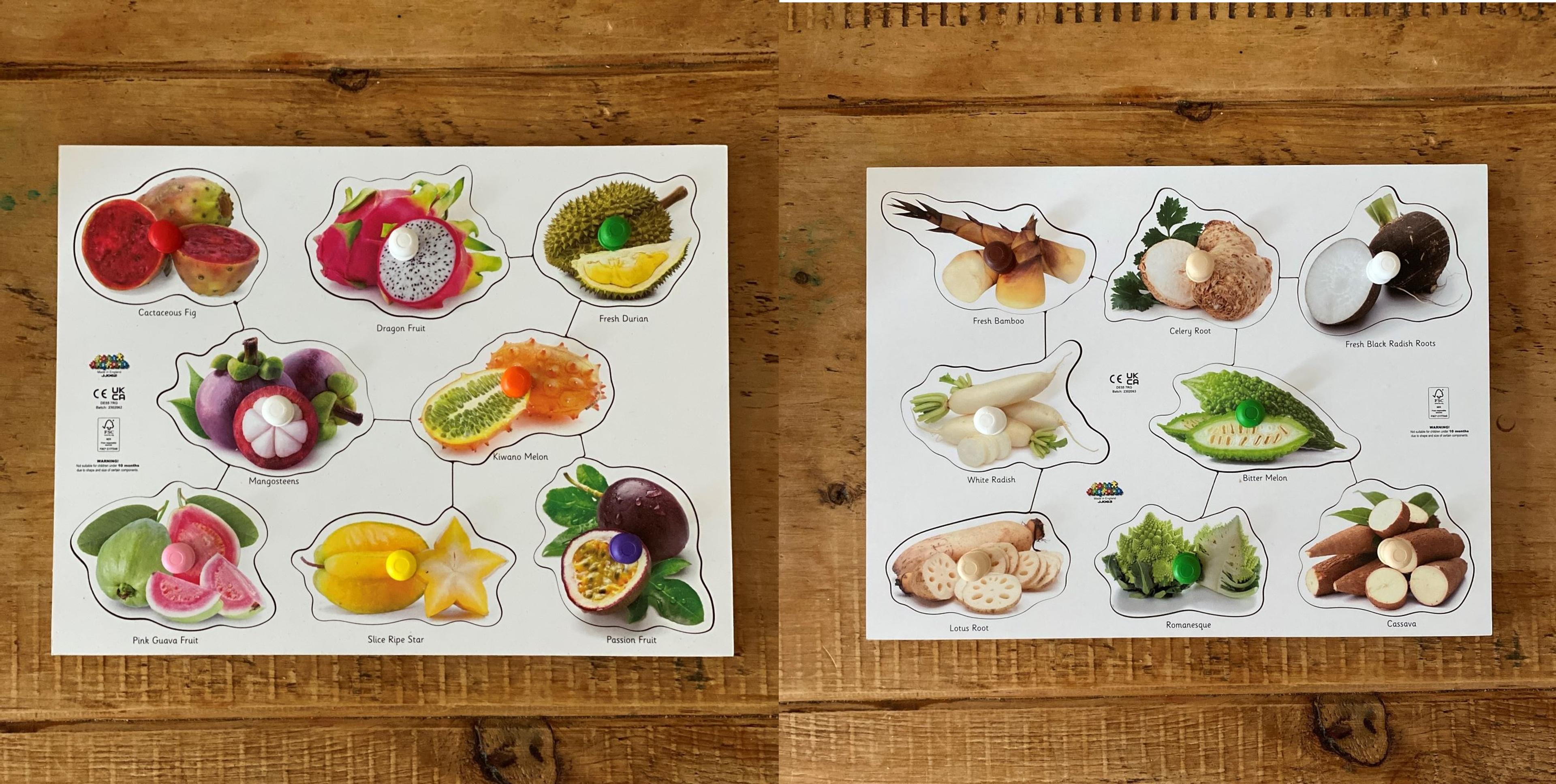 Just Jigsaws Exotic Fruit and Vegetable Puzzle offer - Pack of 2