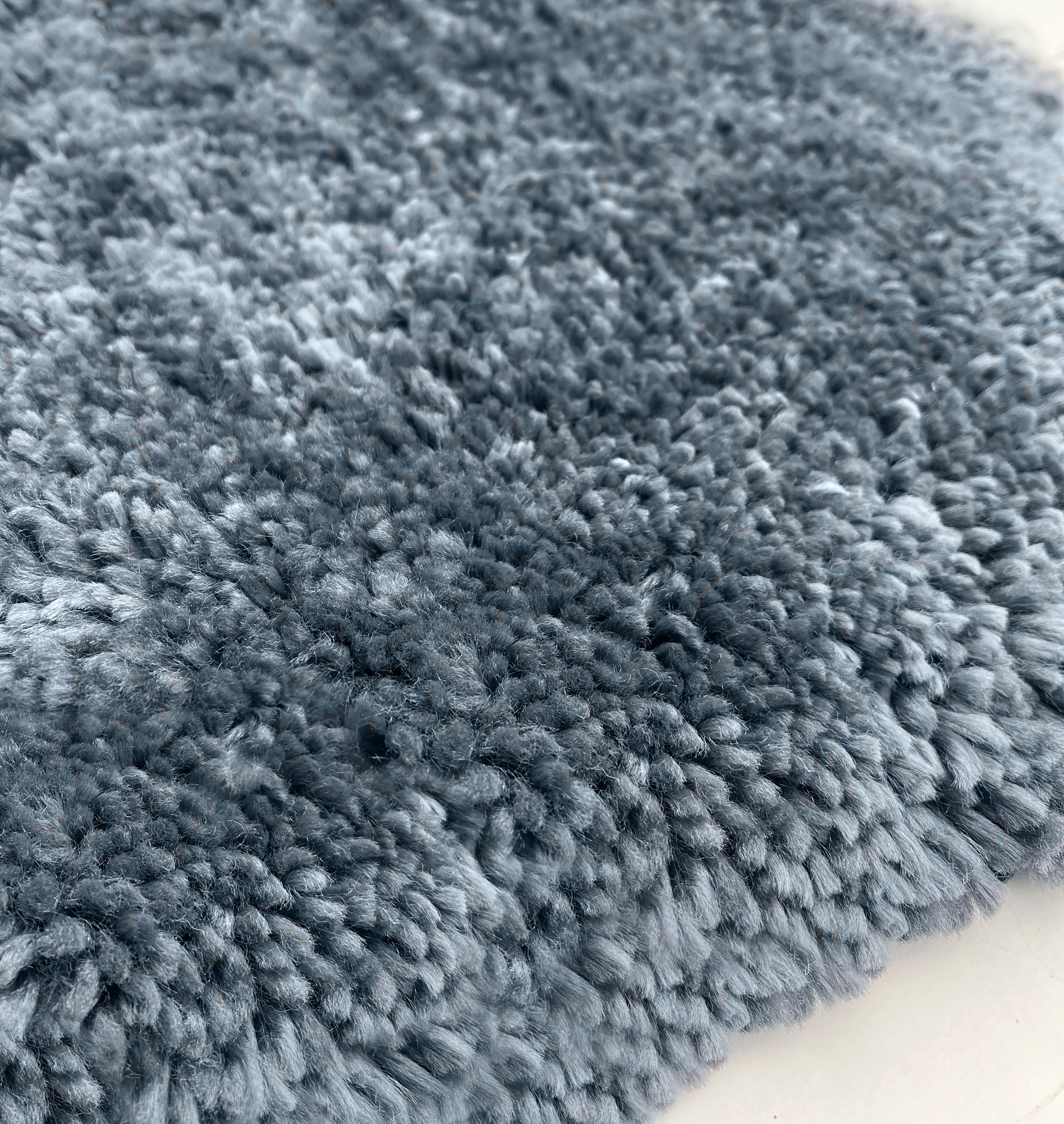 Luxury Pile Washable Rug - Smoke Blue - Large 160 x 230cm