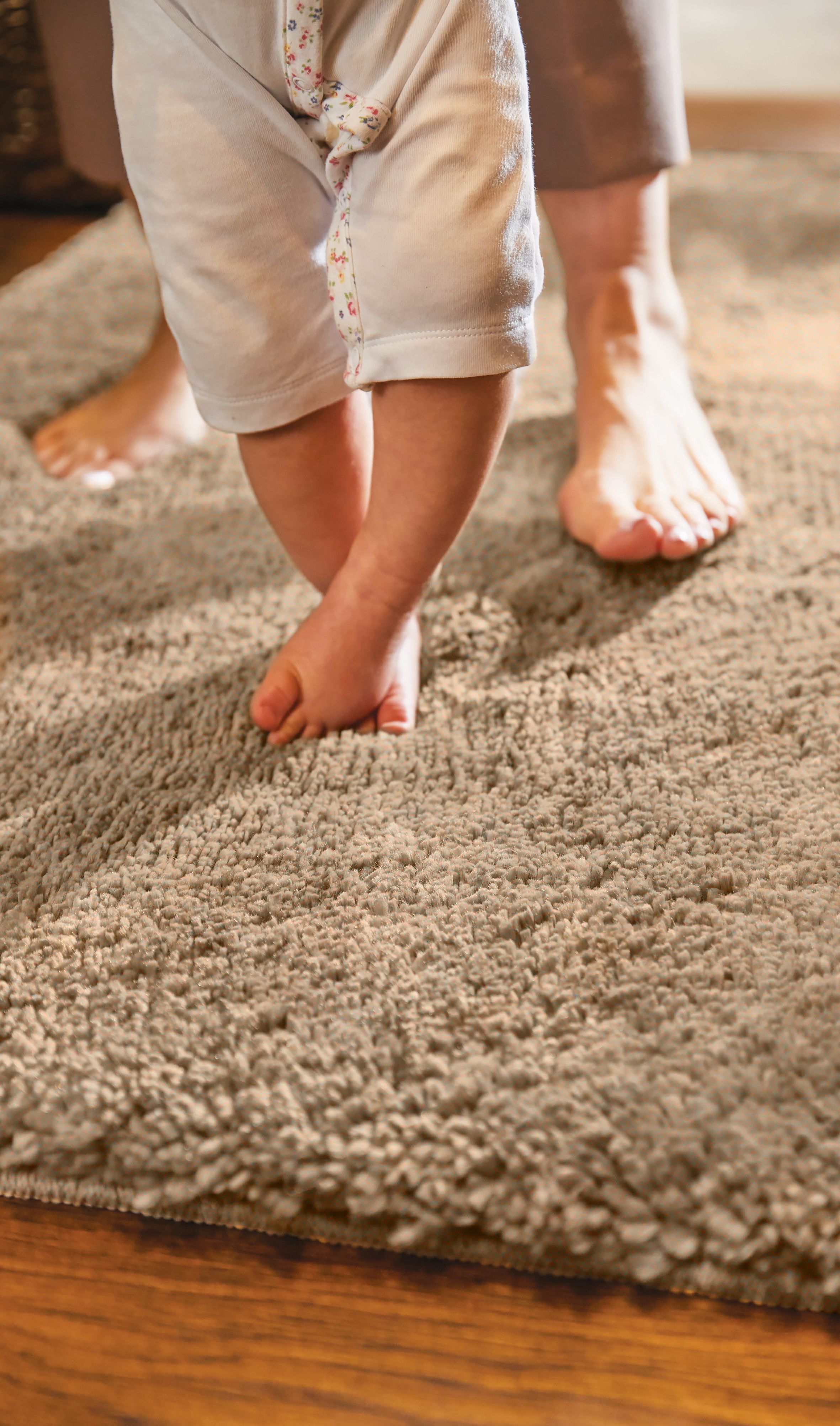 Luxury Pile Washable Rug - Stone - Large 160 x 230cm