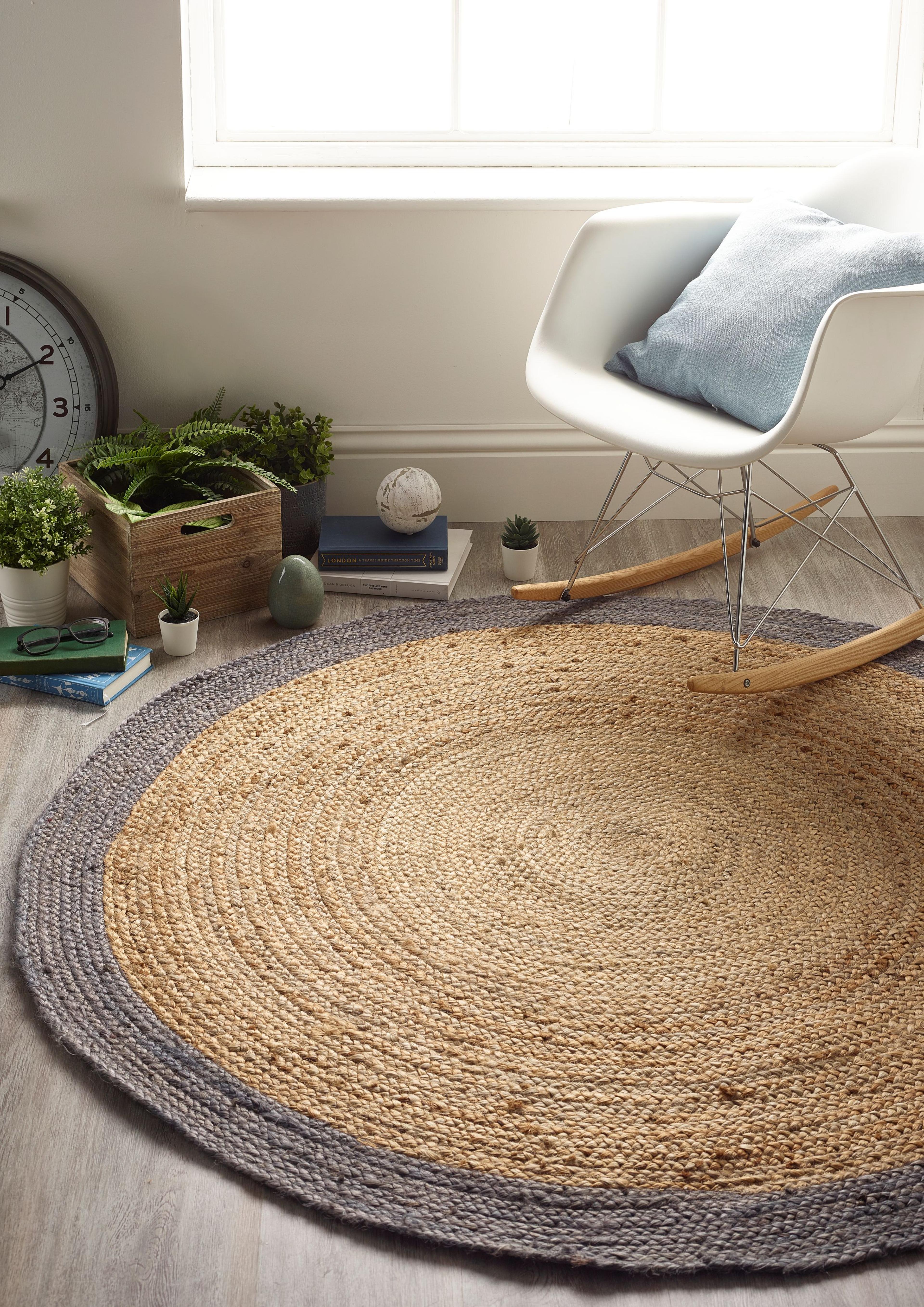 Jute Border - Circle 150Dia cm - Grey