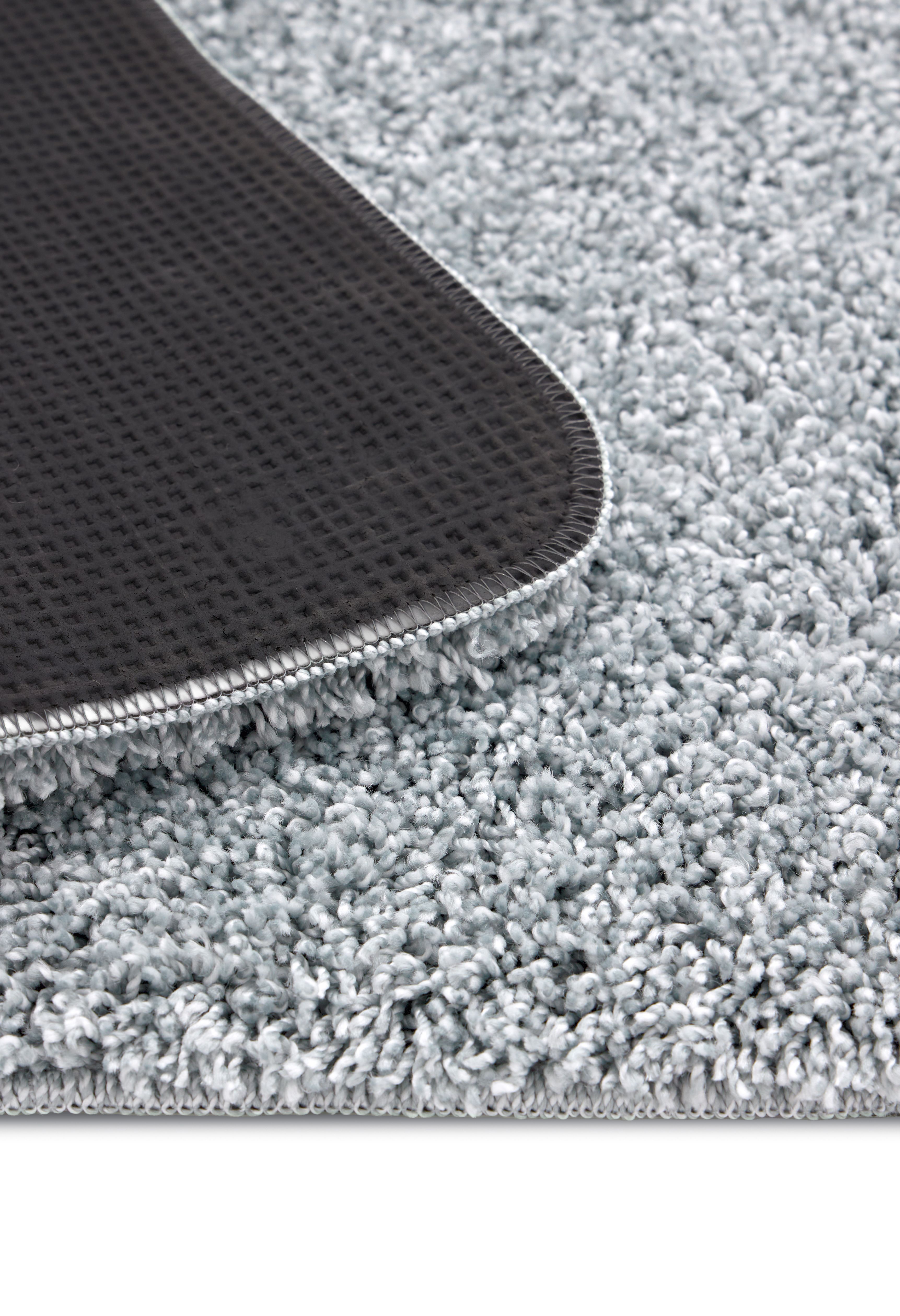 Fleck Circle Shaggy Washable Rug - 200cm - Blue