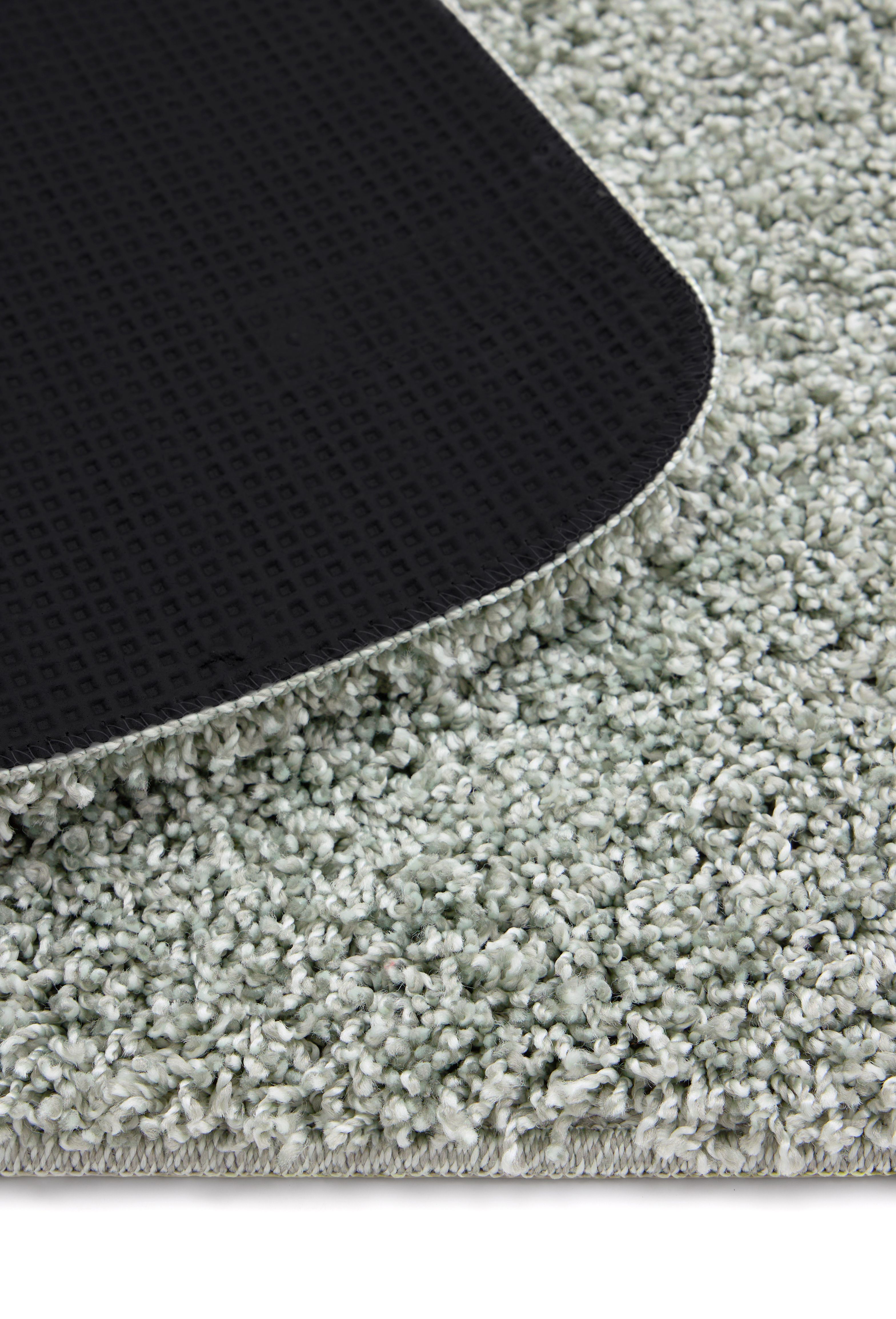 Fleck Circle Shaggy Washable Rug - 200cm - Sage