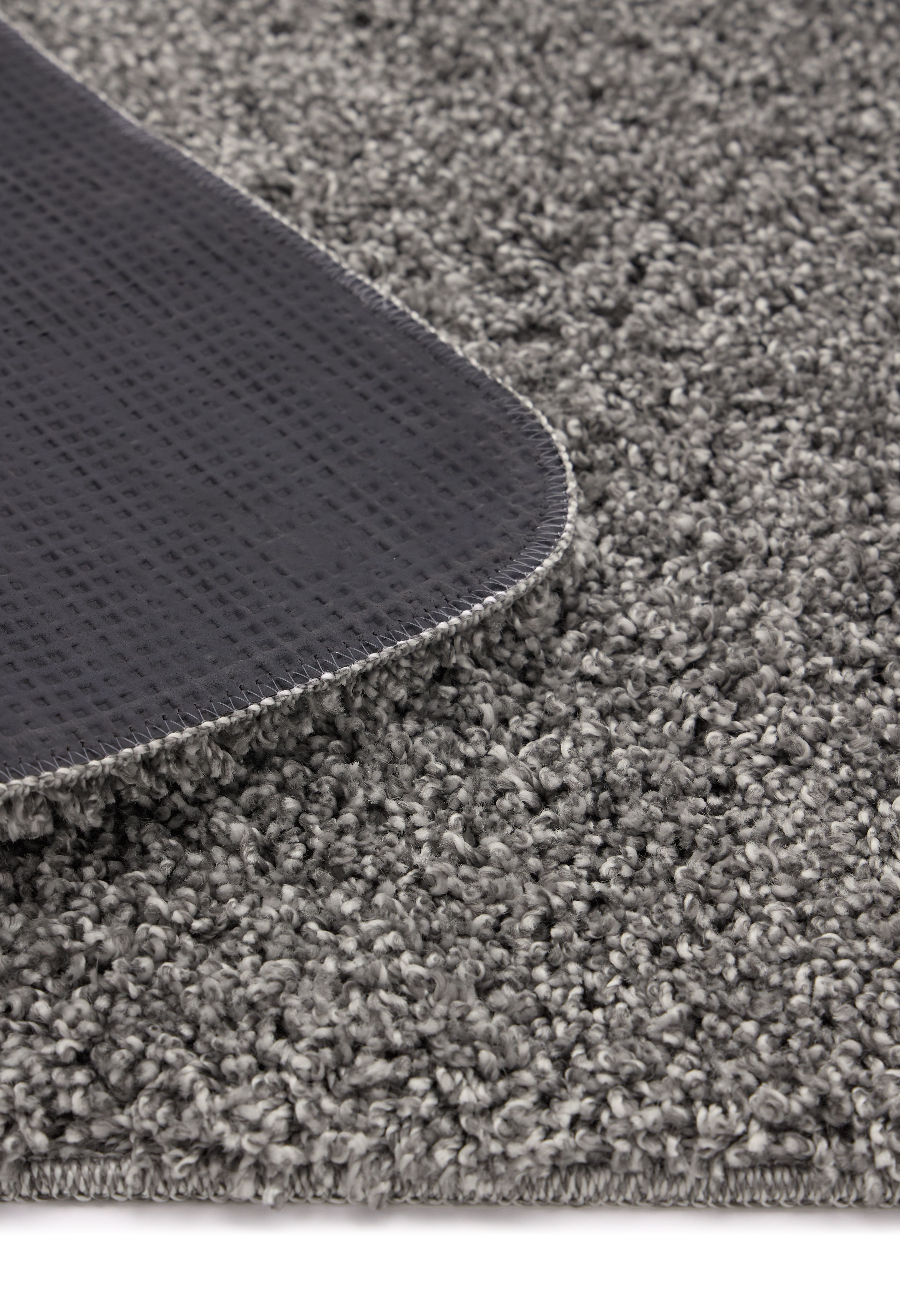 Fleck Circle Shaggy Washable Rug - 200cm - Grey