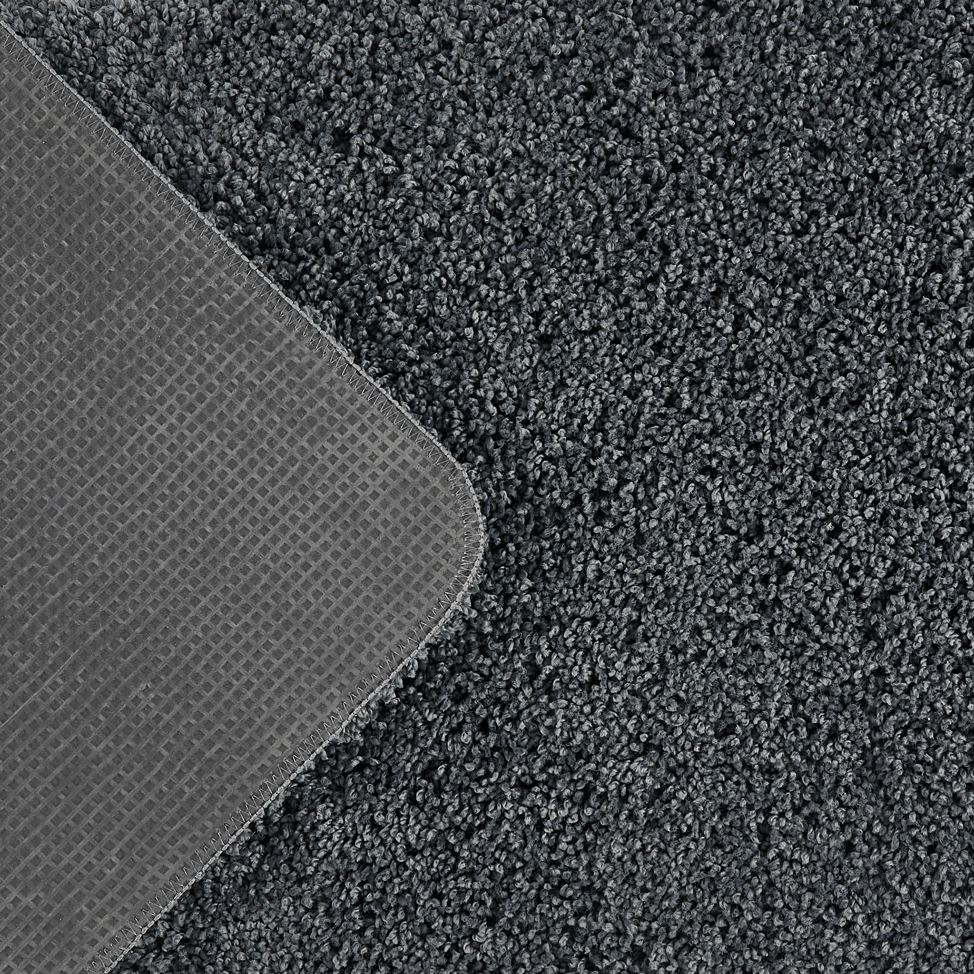 Plain Shaggy Stain Resistant Washable Rug - 140 x 200cm  - Charcoal