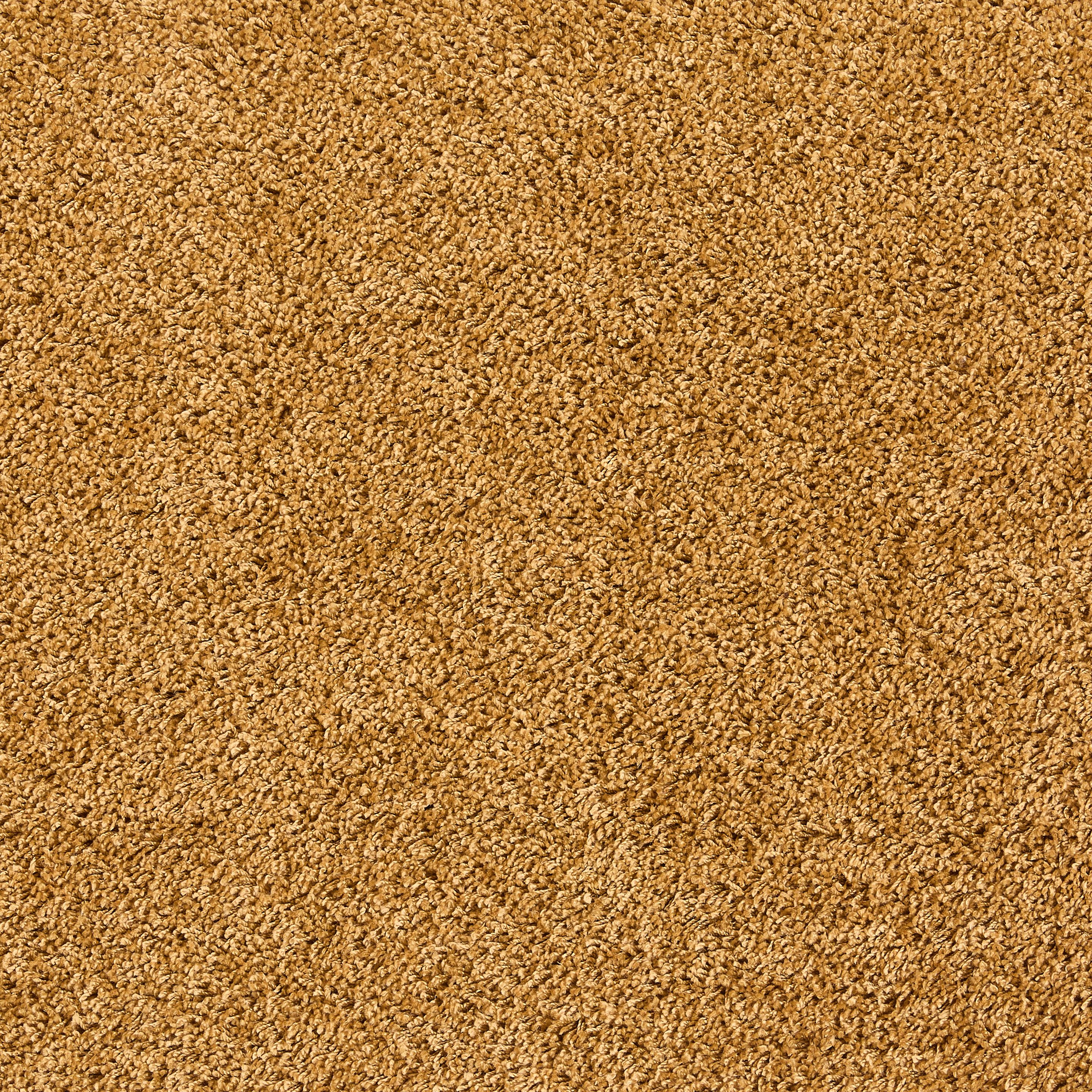 Plain Shaggy Stain Resistant Washable Circle Rug - 100cm - Ochre