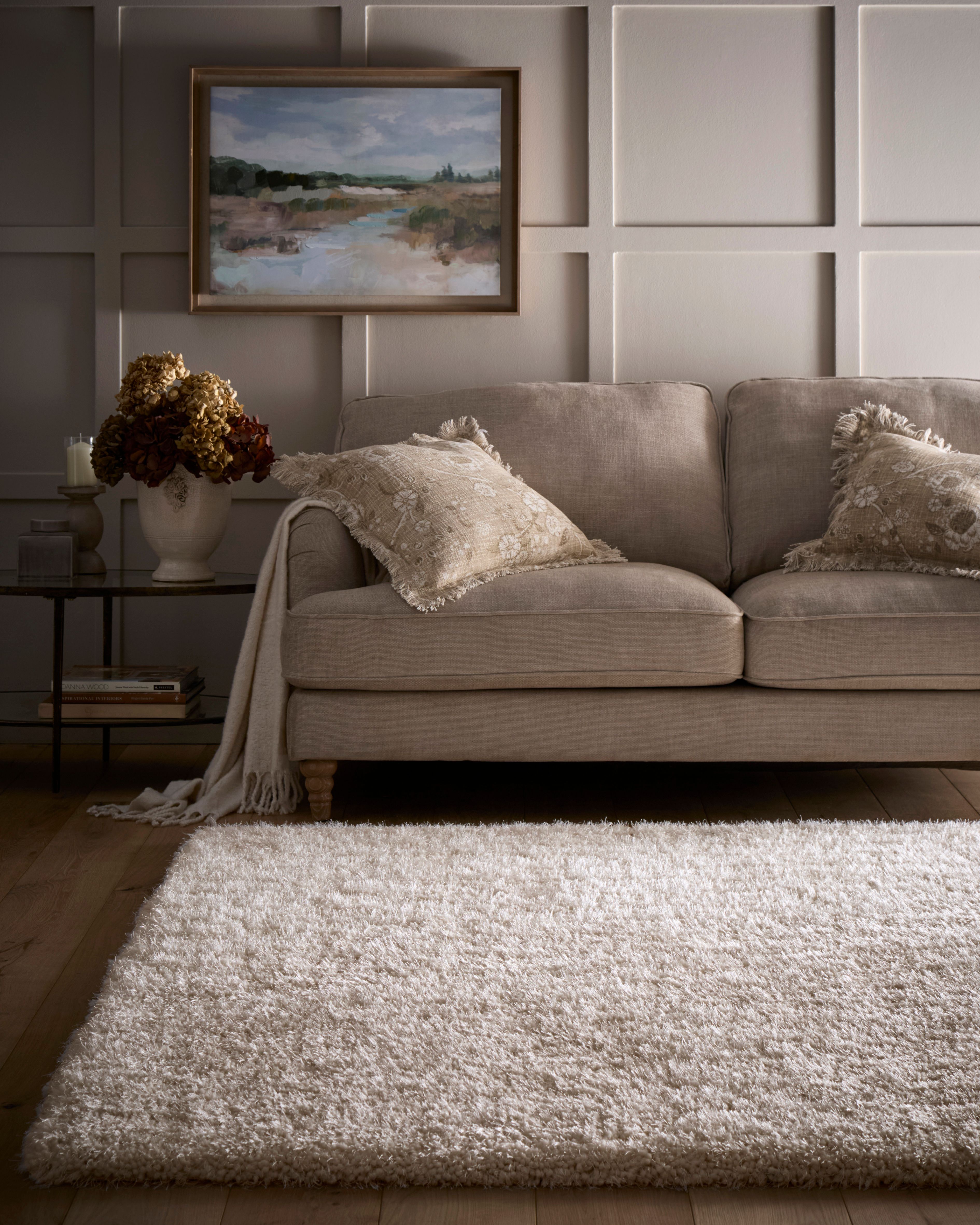 Chicago Shaggy Rug - Cream - 110x160