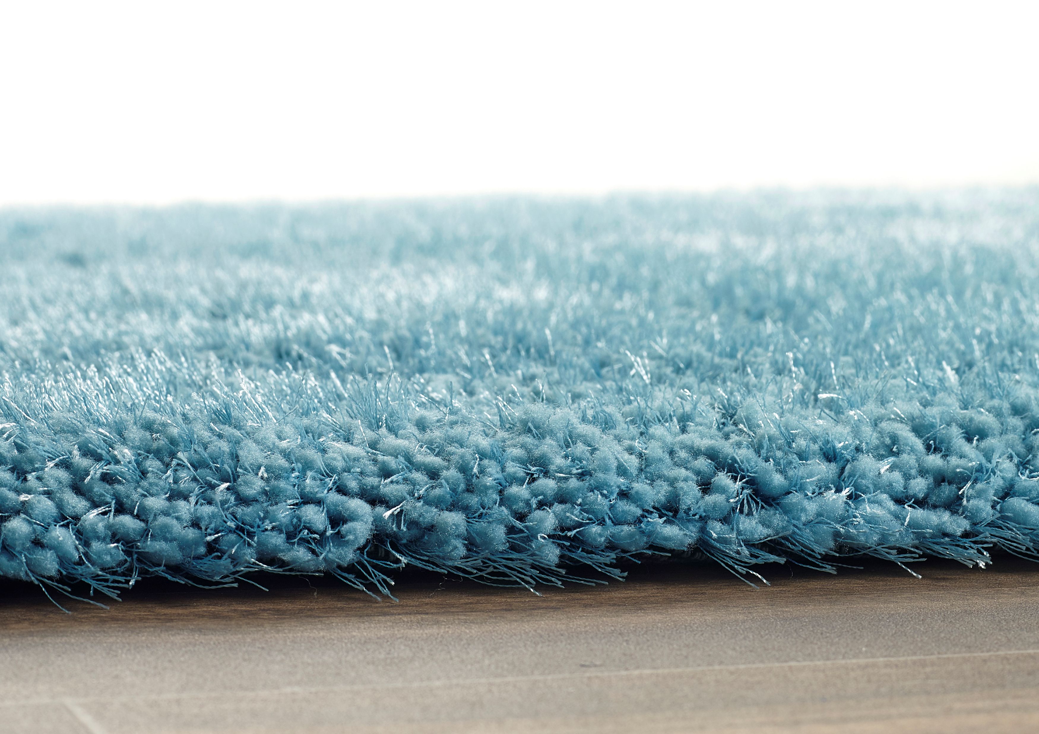 Chicago Shaggy Circle Rug - Duck Egg