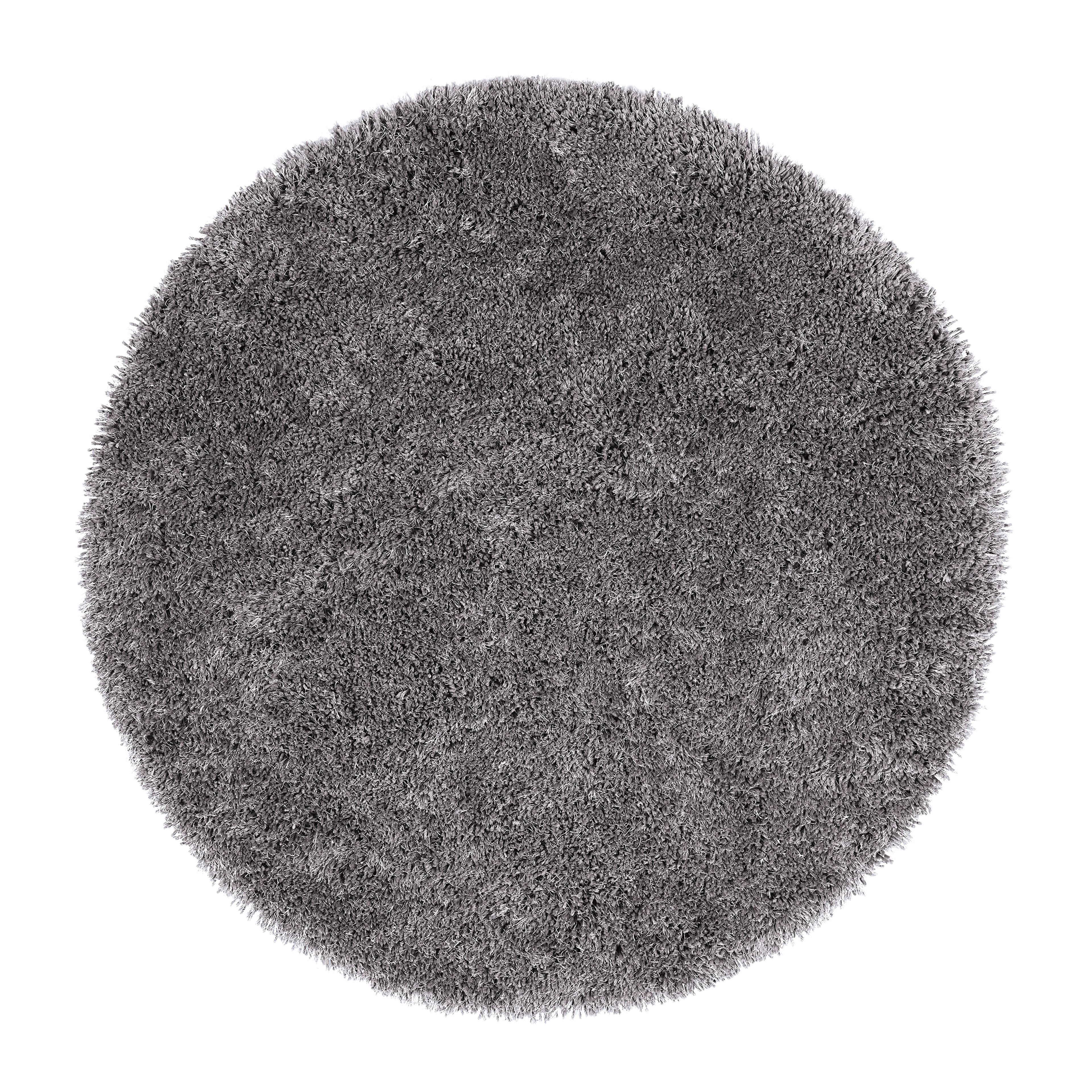 Chicago Shaggy Circle Rug - Grey 133cm